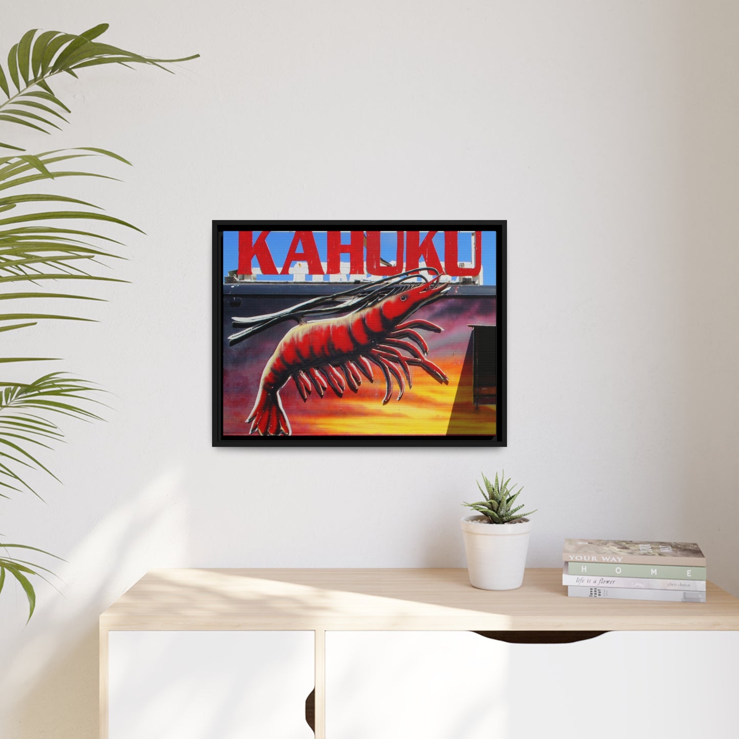 Kahuku Kai - Matte Canvas, Black Frame - Fry1Productions