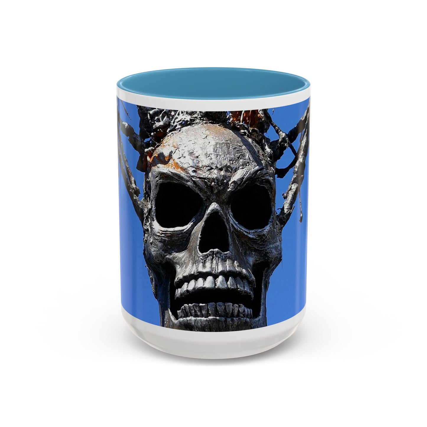 Skull Warrior Stare - Accent Coffee Mug (11, 15oz)