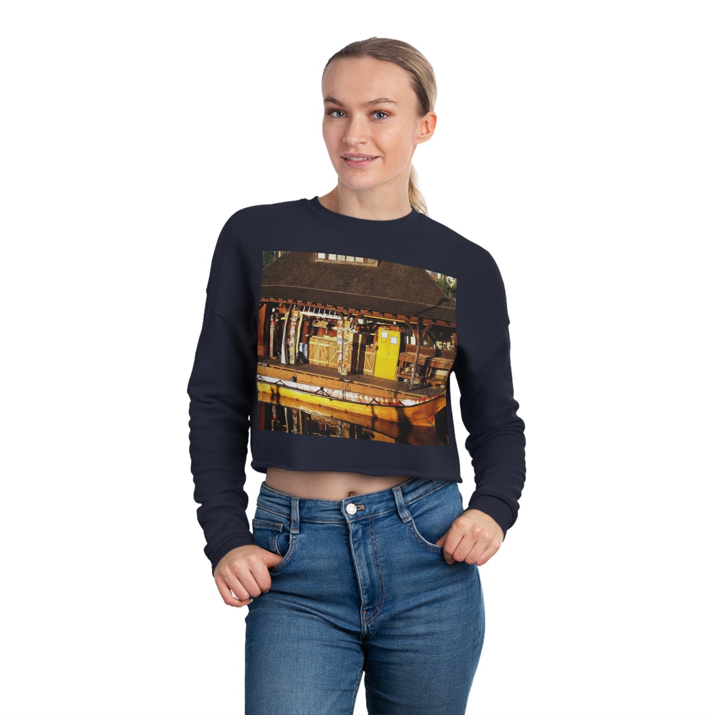 Qil' Bid Awe - Women's Cropped Sweatshirt - Fry1Productions