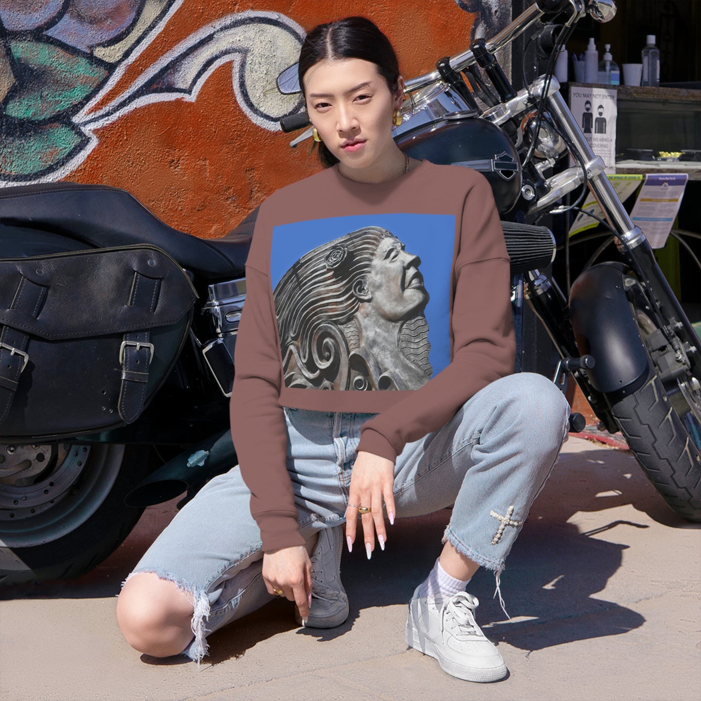 Nymph Beauty - Women's Cropped Sweatshirt - Fry1Productions
