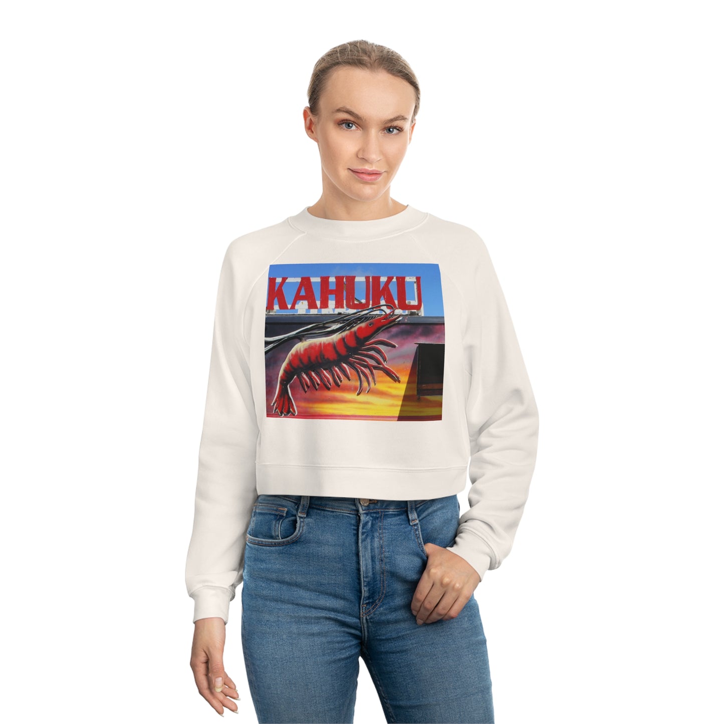 Kahuku Kai - Women's Cropped Fleece Pullover - Fry1Productions