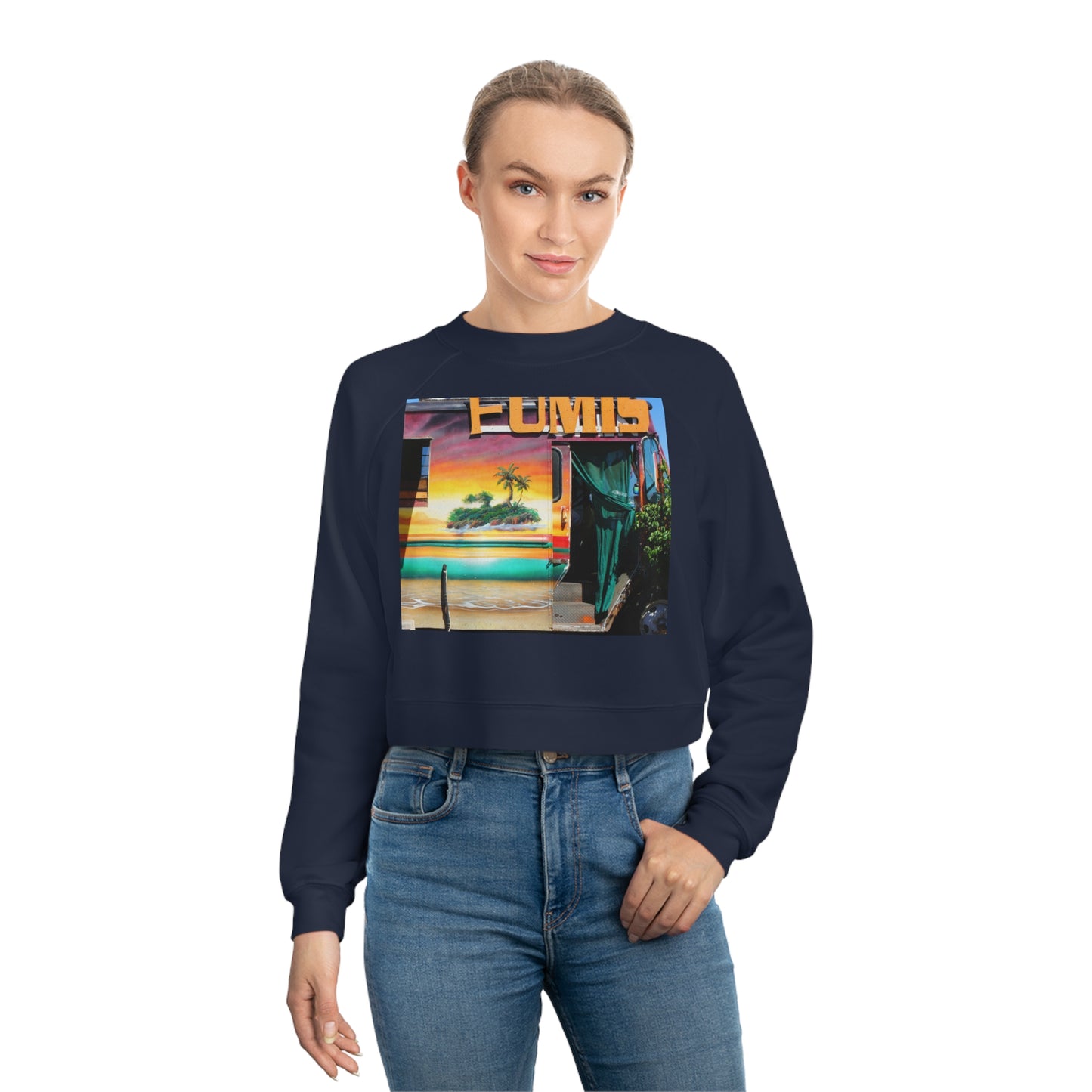 Island love - Women's Cropped Fleece Pullover - Fry1Productions