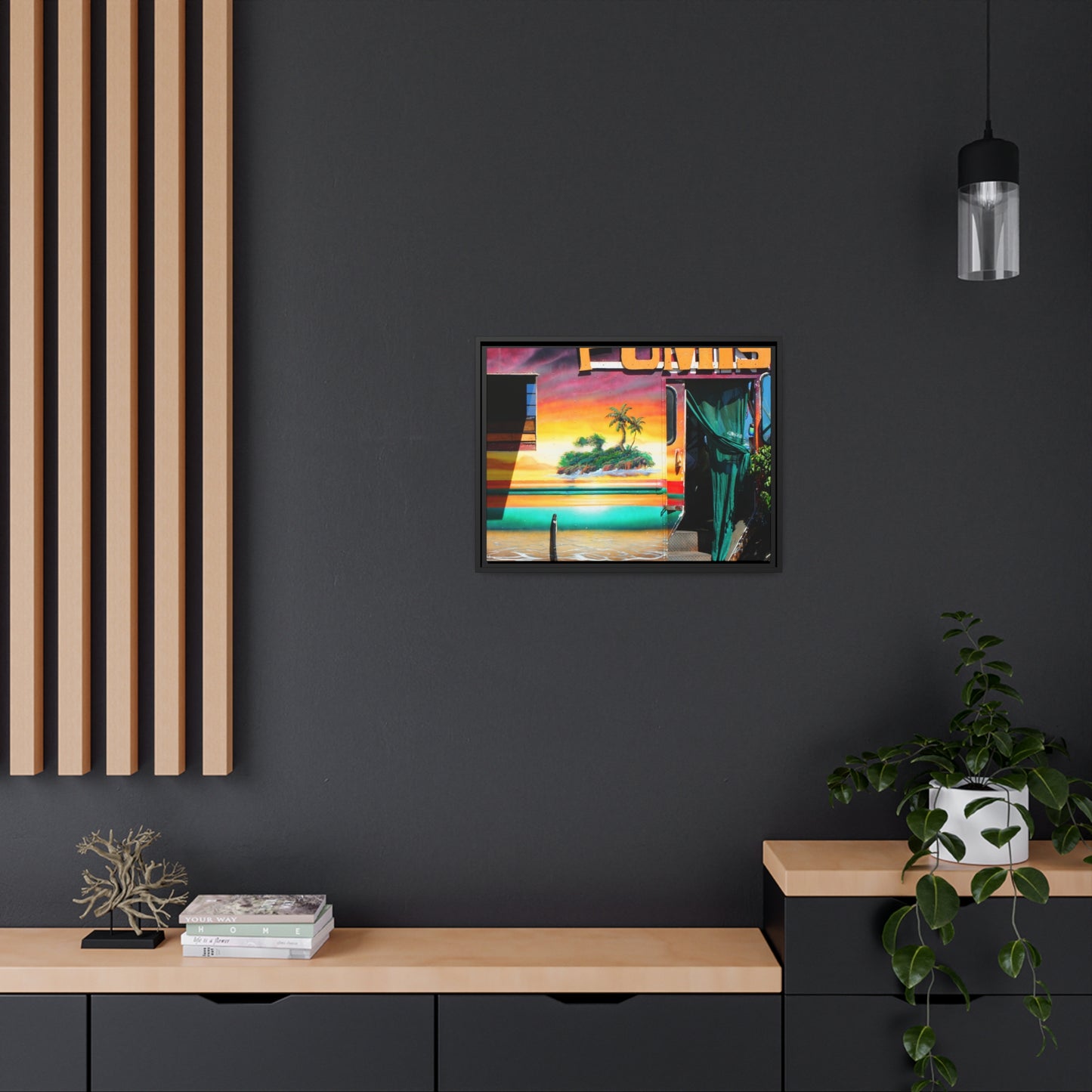Island Love - Matte Canvas, Black Frame - Fry1Productions