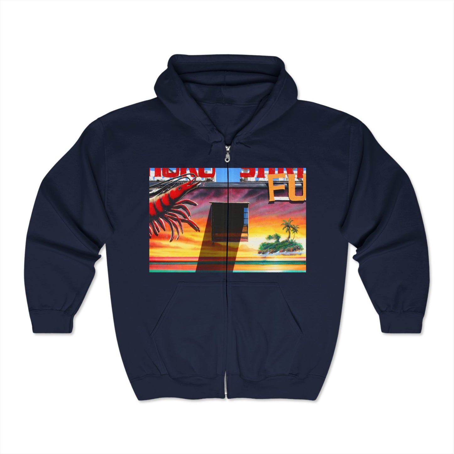 Island Love - Unisex Full Zip Hooded Sweatshirt