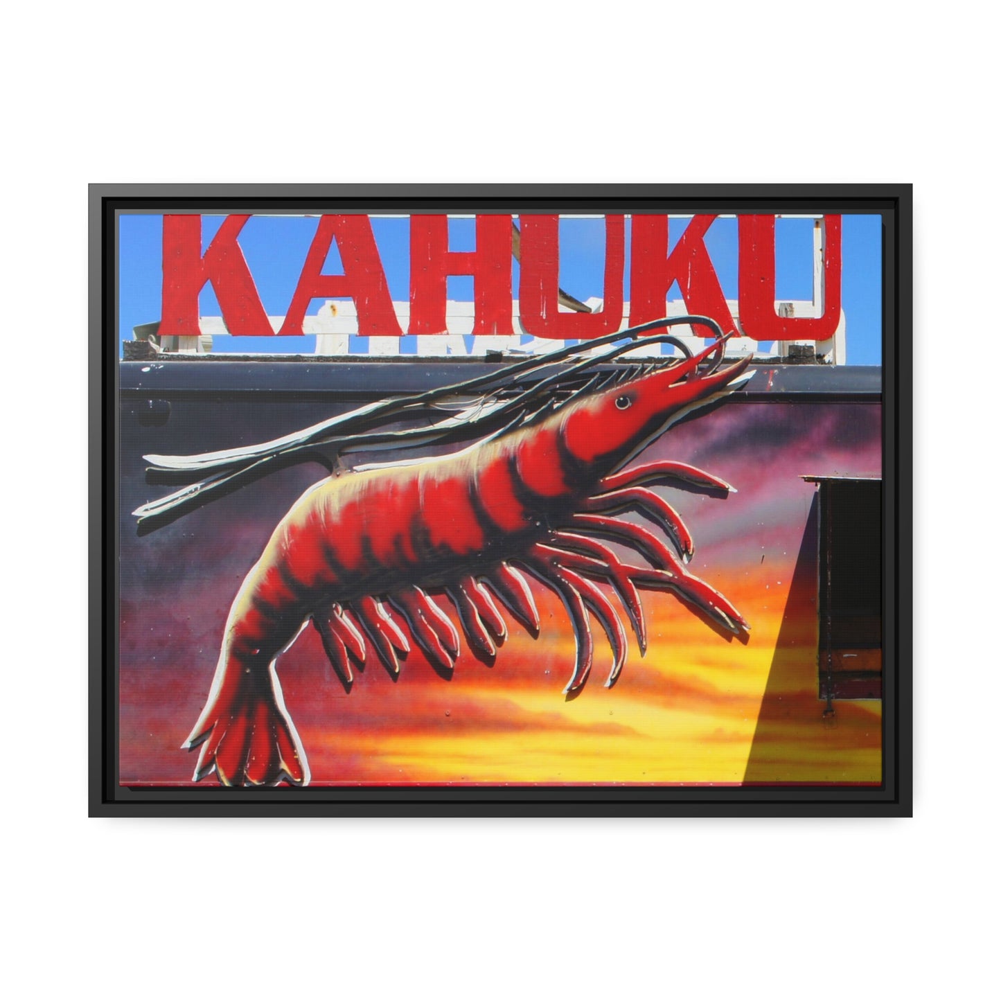 Kahuku Kai - Matte Canvas, Black Frame - Fry1Productions