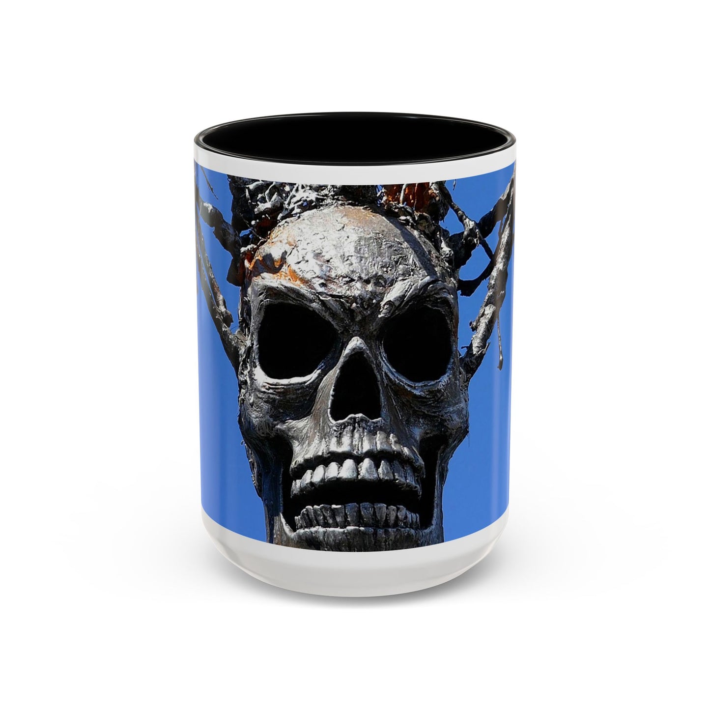 Skull Warrior Stare - Accent Coffee Mug (11, 15oz)