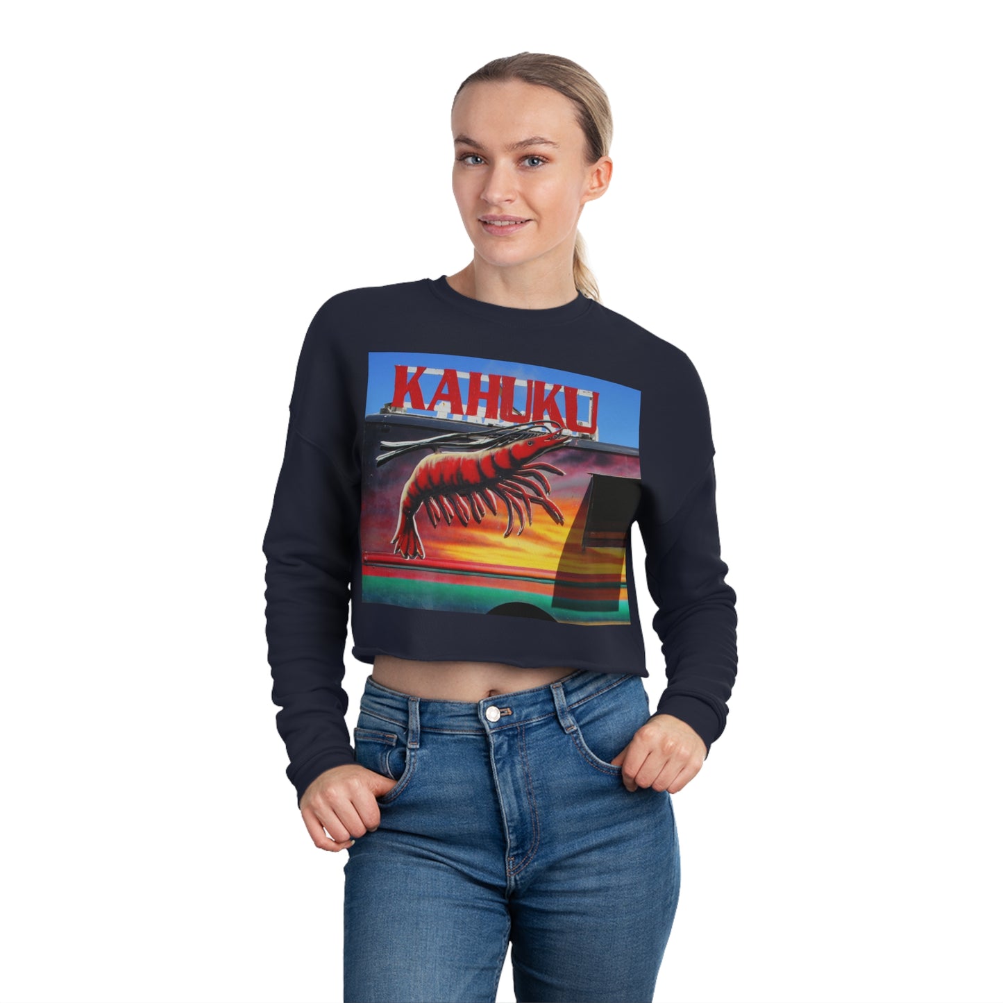 Kahuku Kai - Women's Cropped Sweatshirt - Fry1Productions