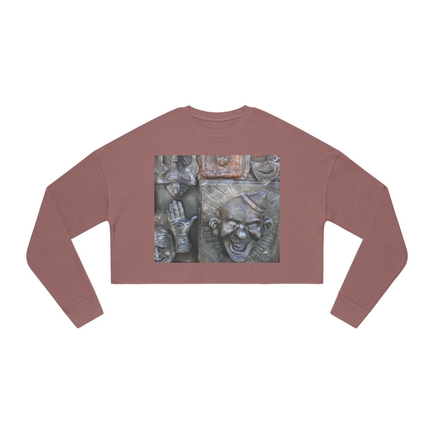 Cosmic Laughter - Women's Cropped Sweatshirt - Fry1Productions