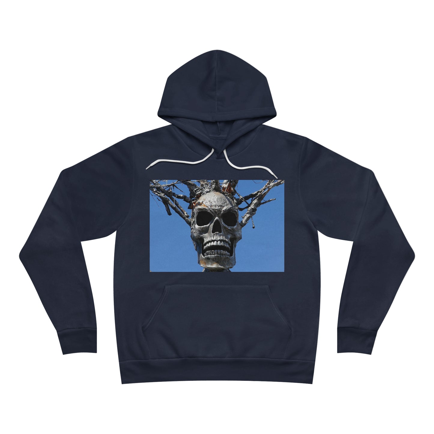 Skull Warrior Stare - Unisex Sponge Fleece Pullover Hoodie - Fry1Productions