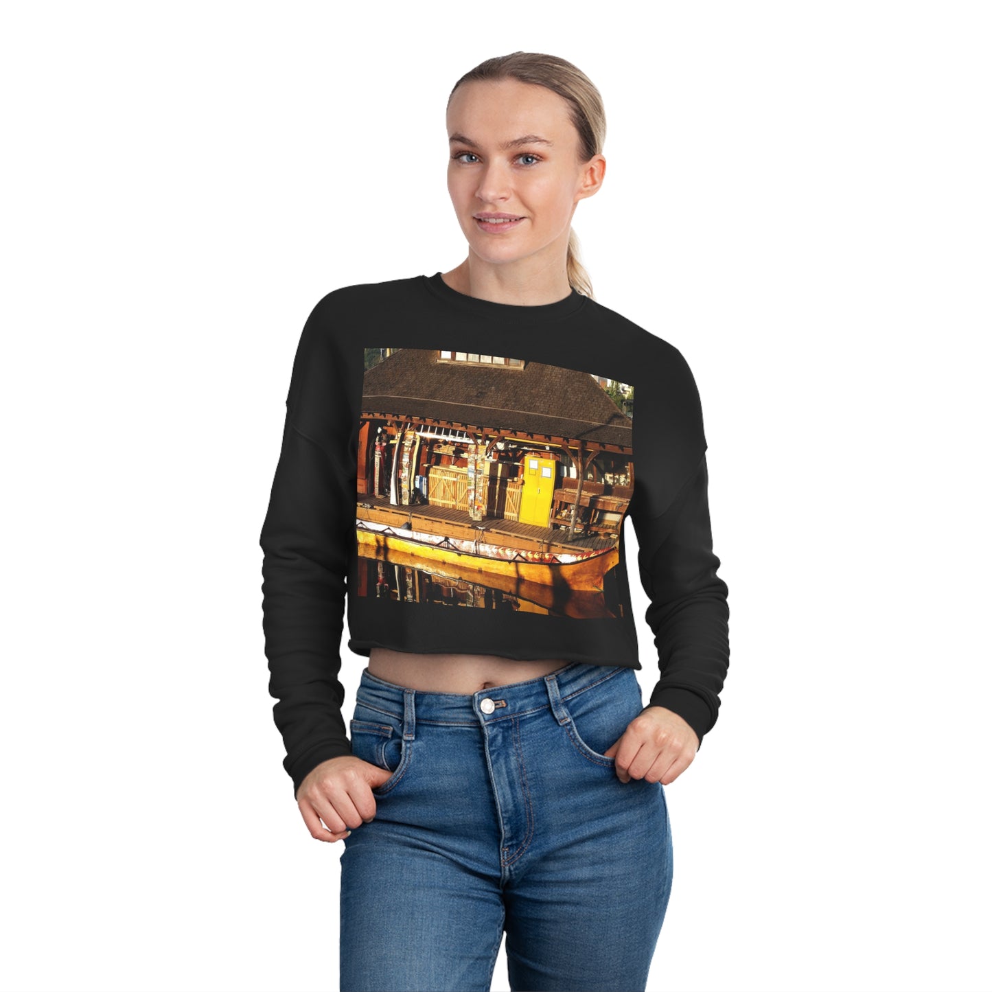 Qil' Bid Awe - Women's Cropped Sweatshirt - Fry1Productions