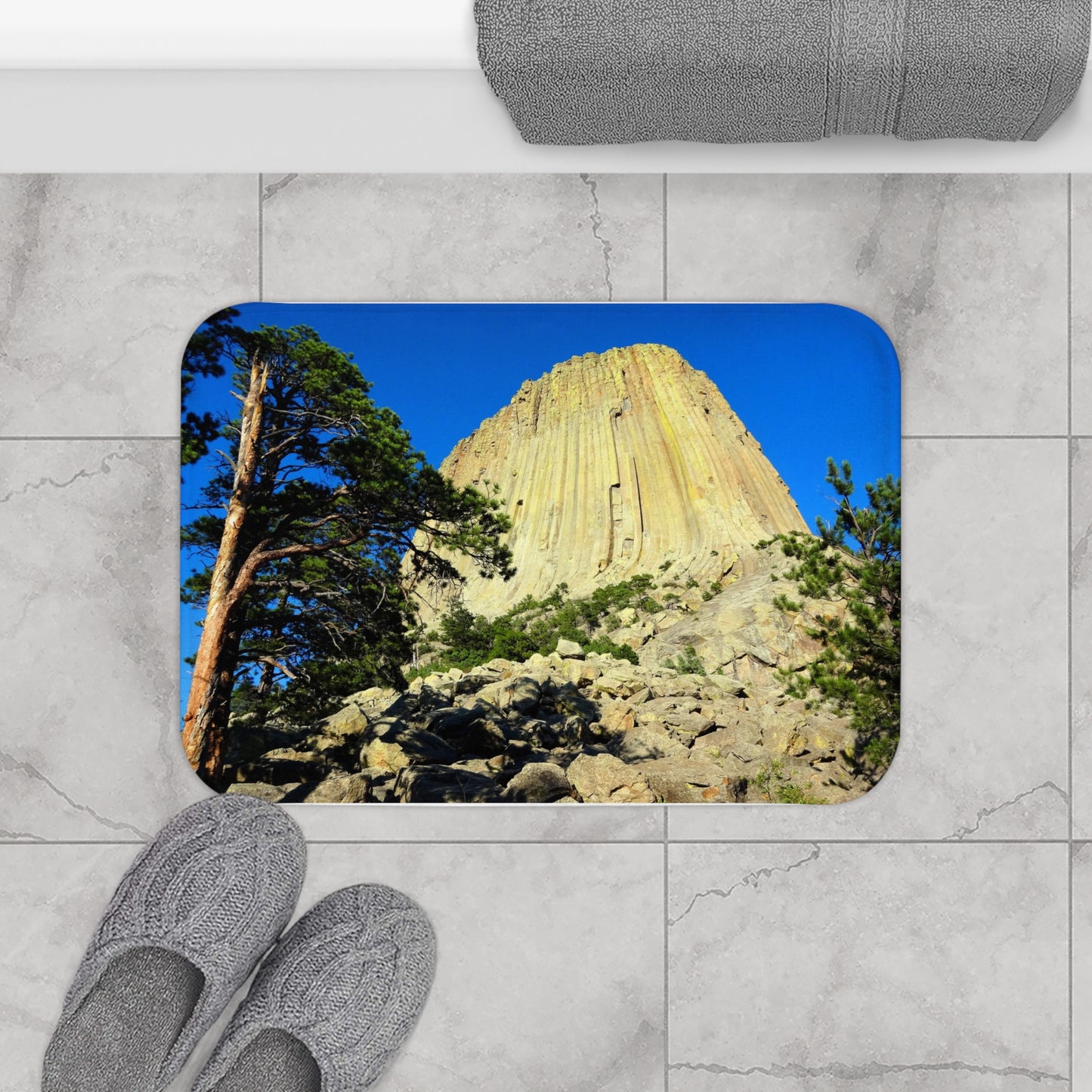Reaching Heaven - Microfiber Bath Mat - Fry1Productions