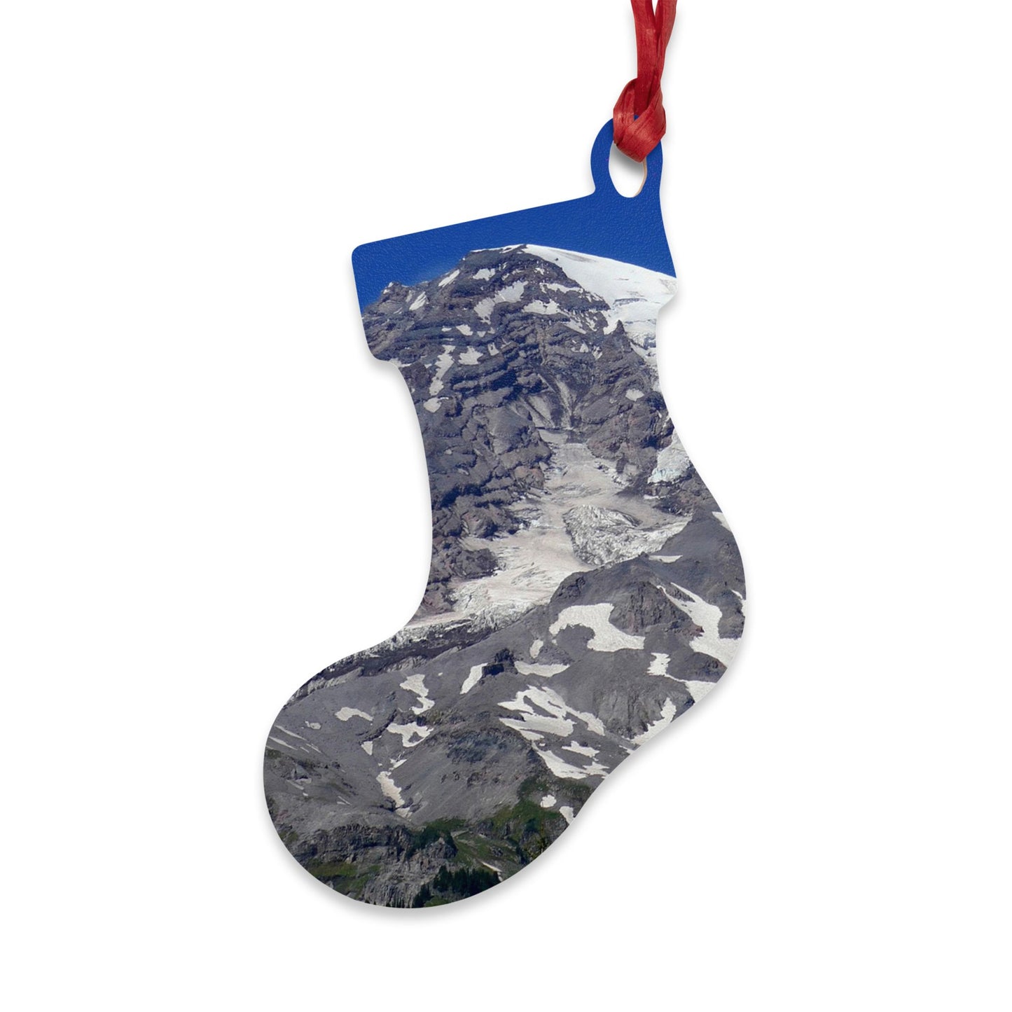 "Majestic Mt. Rainier" - Wooden Christmas Ornaments