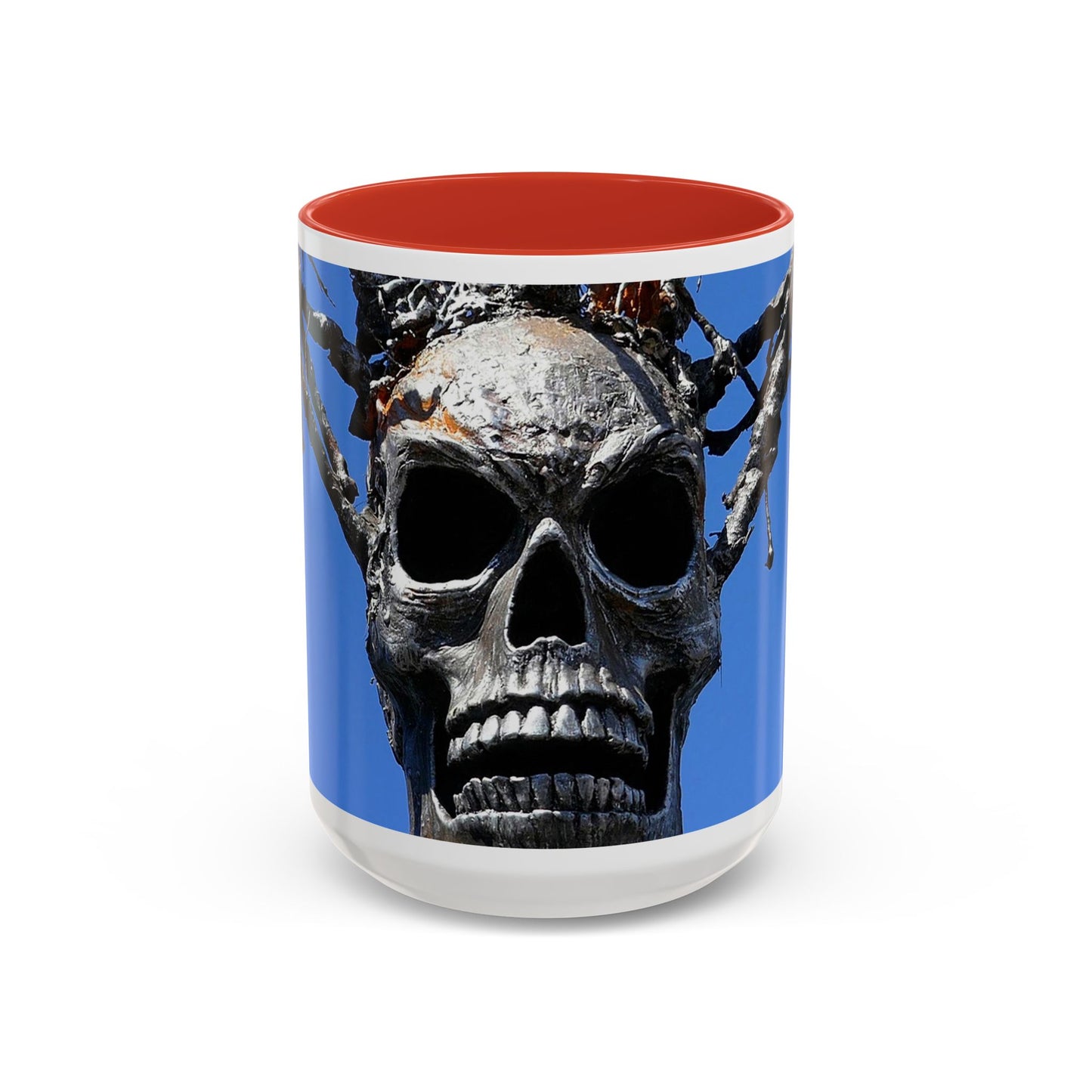 Skull Warrior Stare - Accent Coffee Mug (11, 15oz)