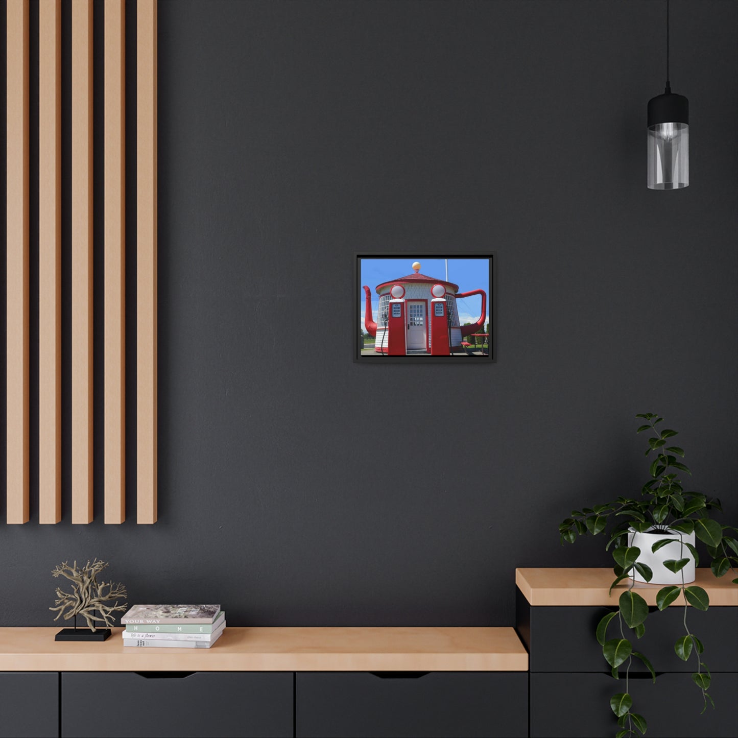 Awesome Teapot Dome Service Station - Matte Canvas, Black Frame - Fry1Productions