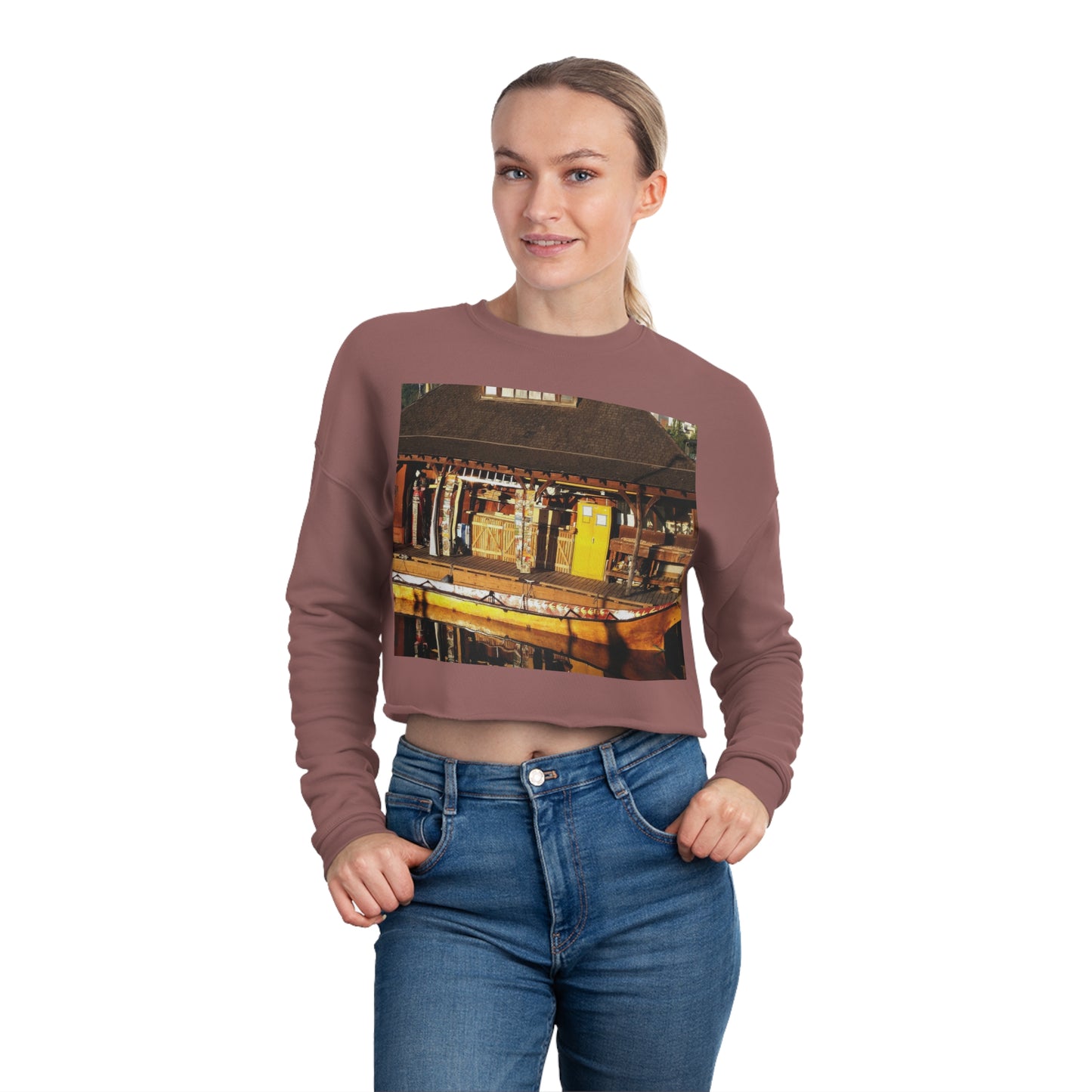 Qil' Bid Awe - Women's Cropped Sweatshirt - Fry1Productions