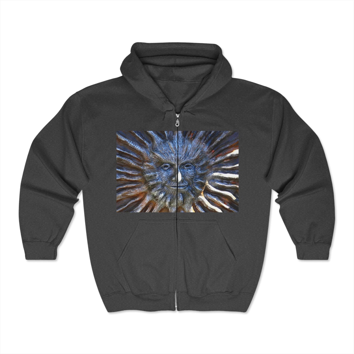 Sun God - Unisex Full Zip Hooded Sweatshirt