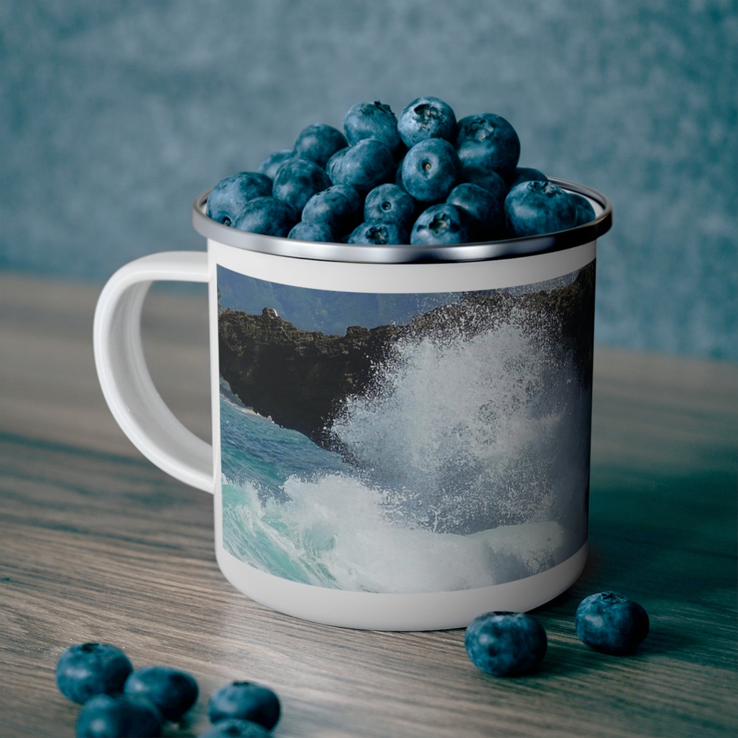 Surfer's Saving Rope - Enamel Camping Mug 12oz