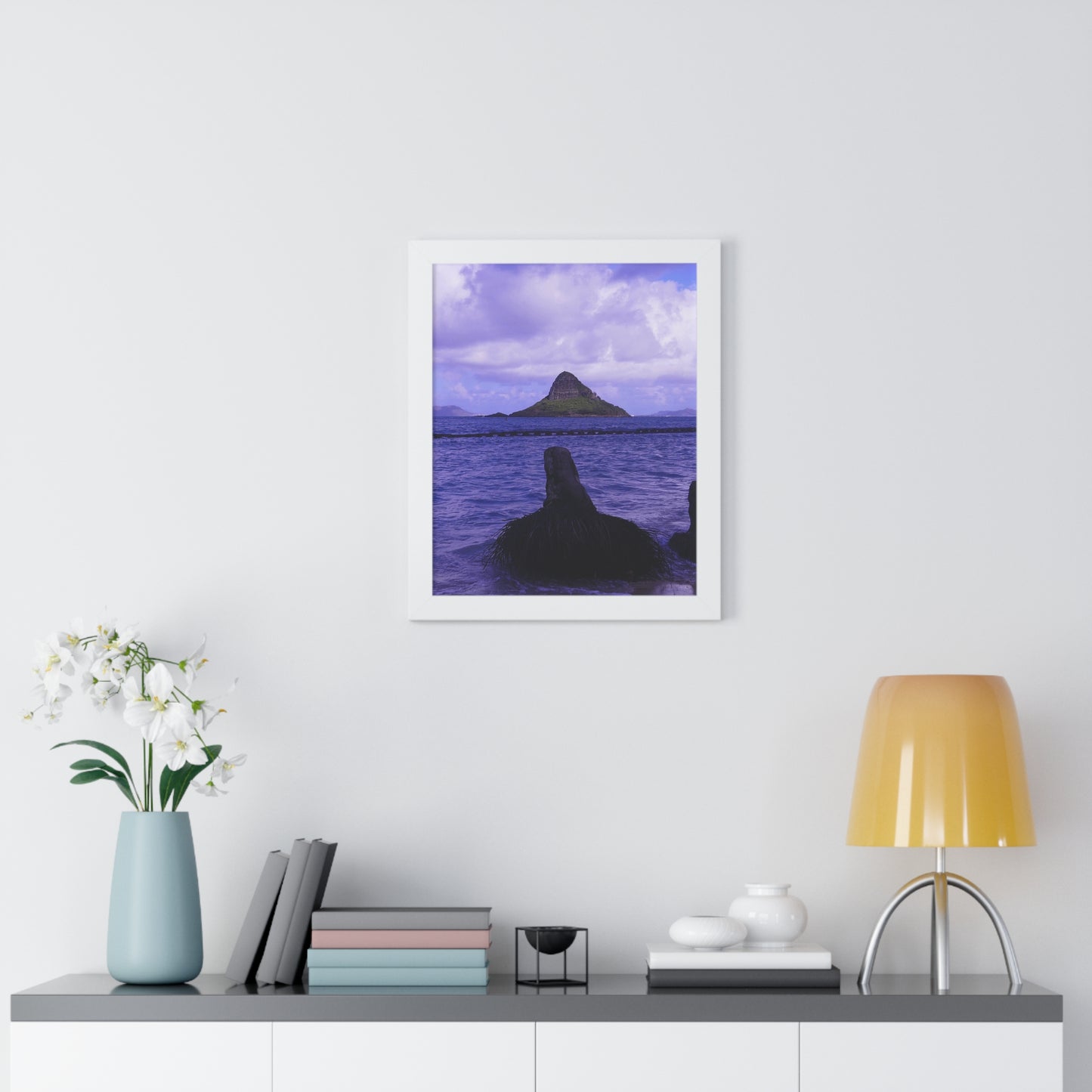 Wade To Chinaman's Hat - Framed Vertical Poster