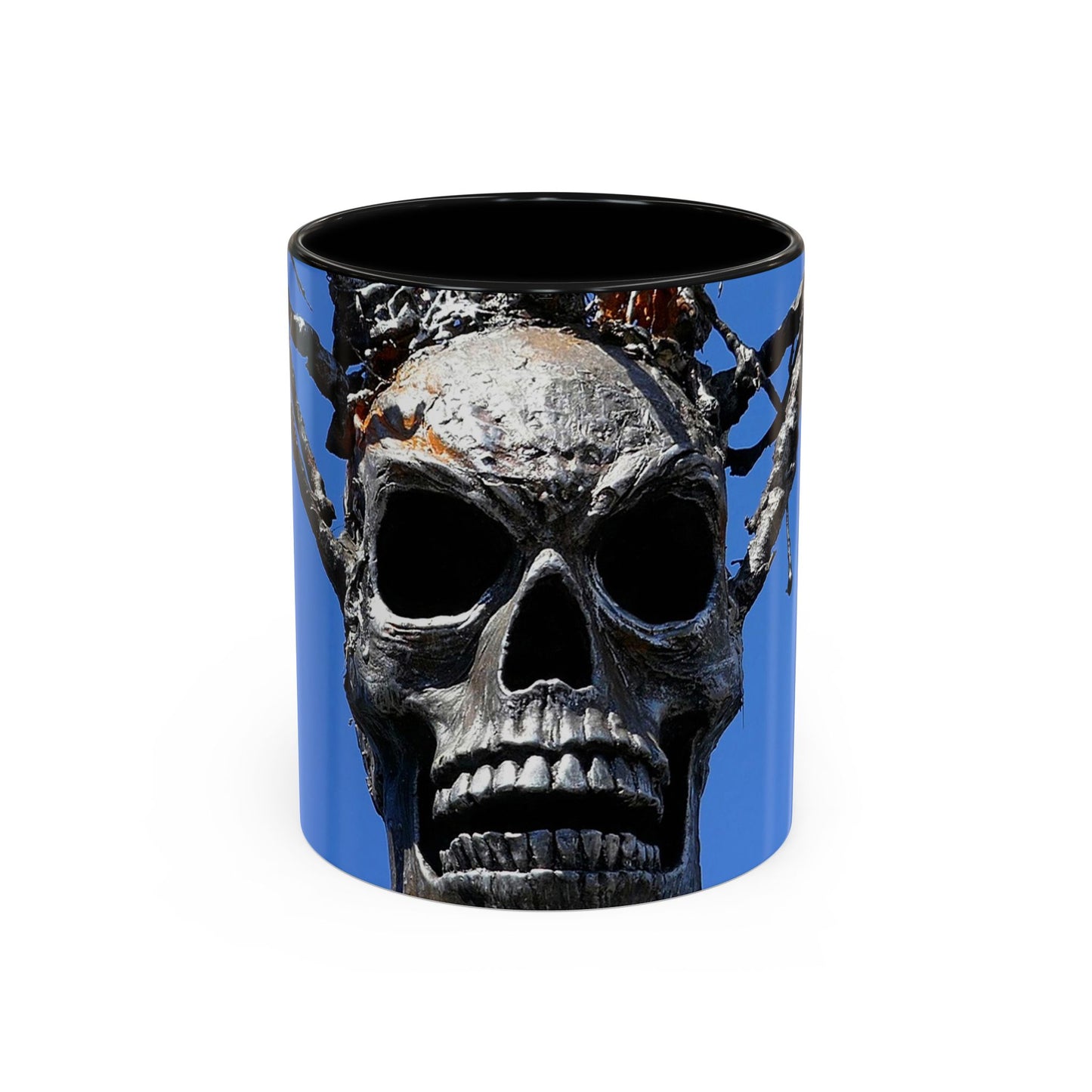 Skull Warrior Stare - Accent Coffee Mug (11, 15oz)
