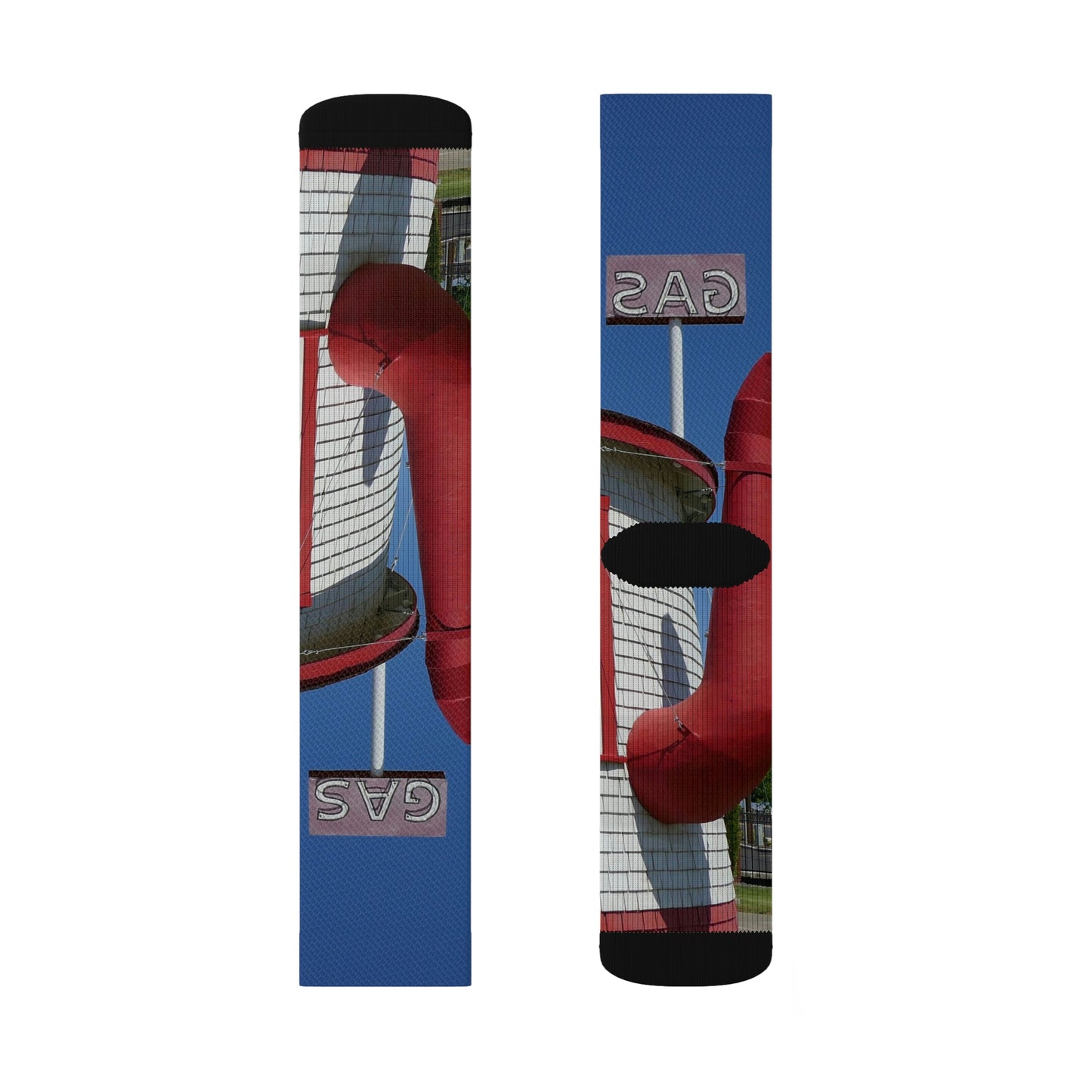 Historic Teapot Dome Service Station - All-Over Print Socks - Fry1Productions