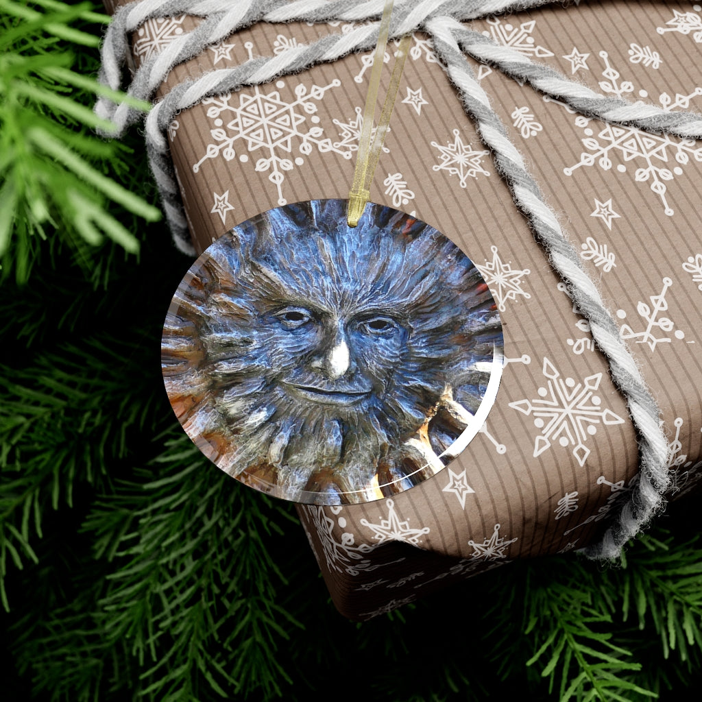 Sun God - Glass Ornament - Fry1Productions