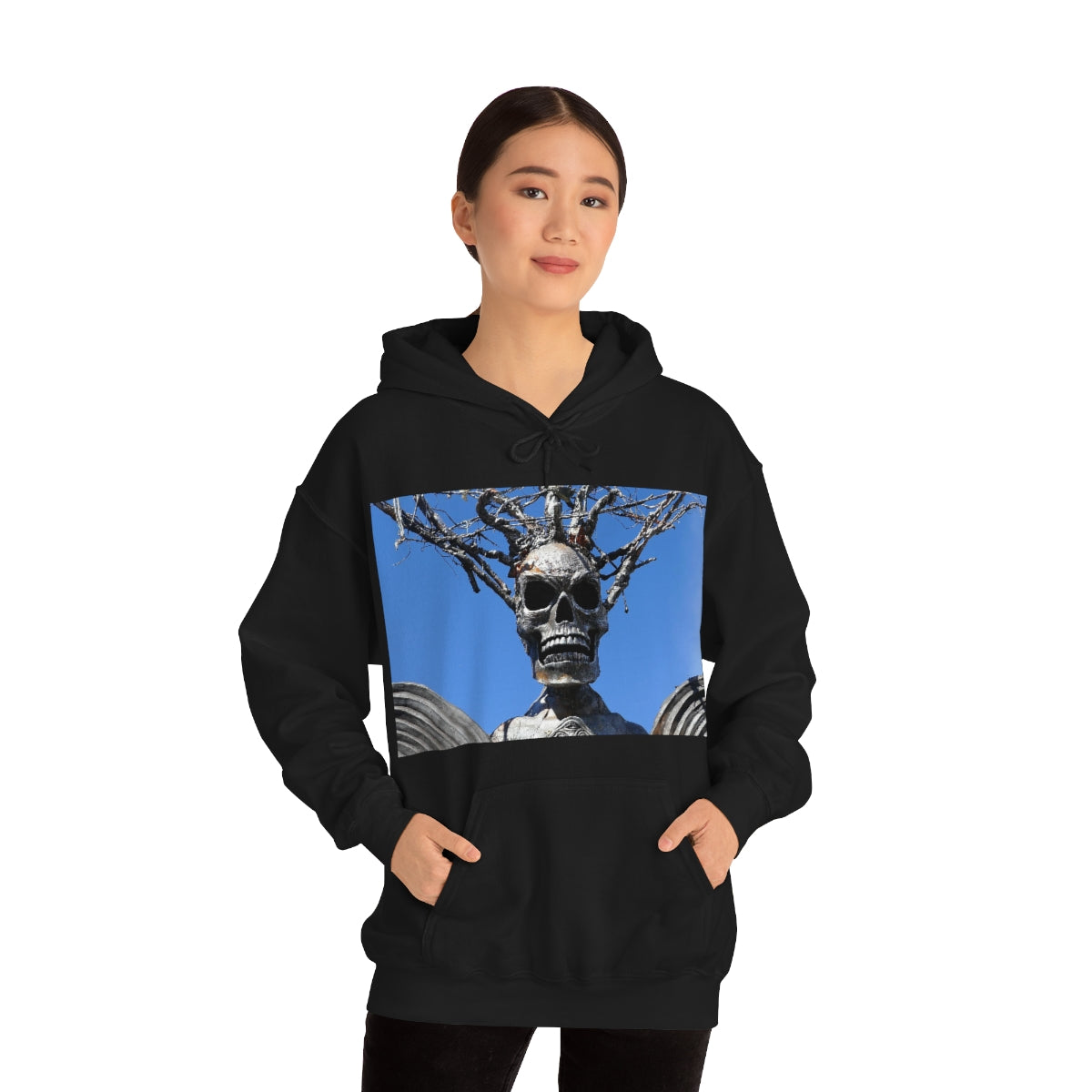 Skull Warrior Stare - Unisex Heavy Blend Hooded Sweatshirt - Fry1Productions
