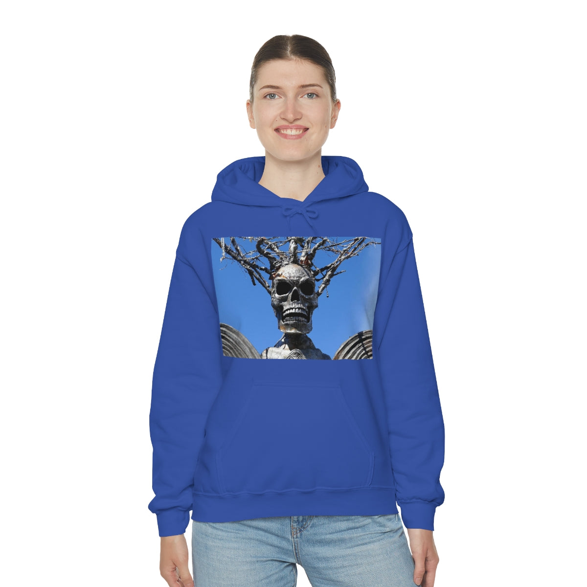 Skull Warrior Stare - Unisex Heavy Blend Hooded Sweatshirt - Fry1Productions