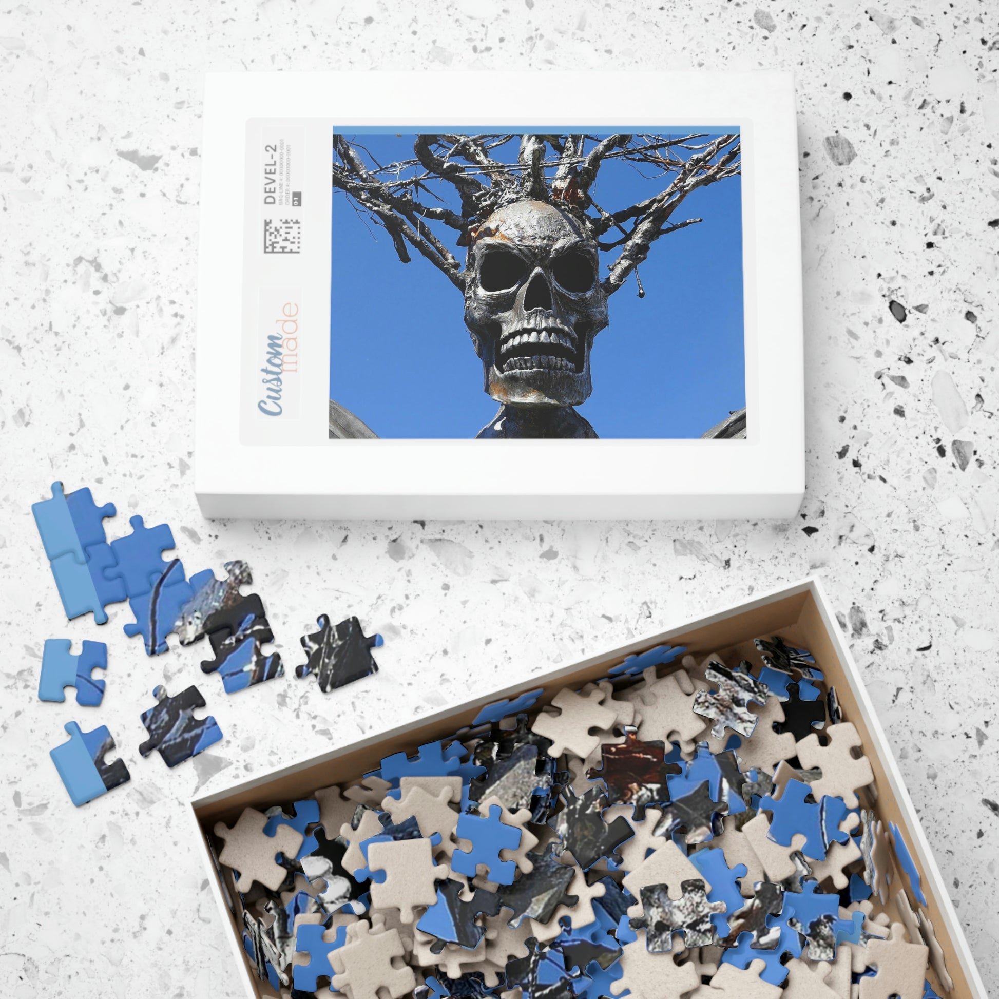 Skull Warrior Stare - Puzzle, Horizontal  (110, 225, 500, 1014, piece) - Fry1Productions
