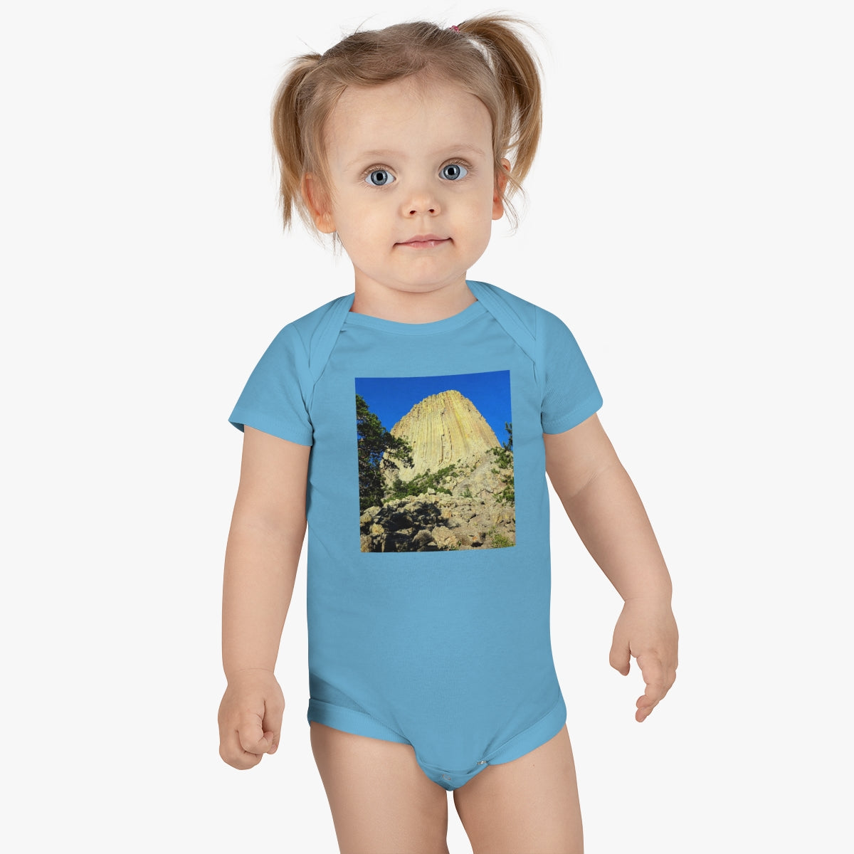 Reaching Heaven - Baby Short Sleeve Onesie - Fry1Productions