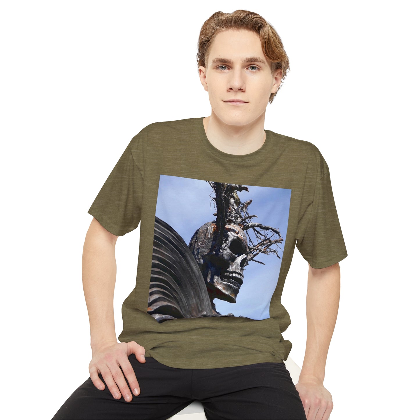 Skull Warrior - Unisex Long Body Urban T-Shirt - Fry1Productions