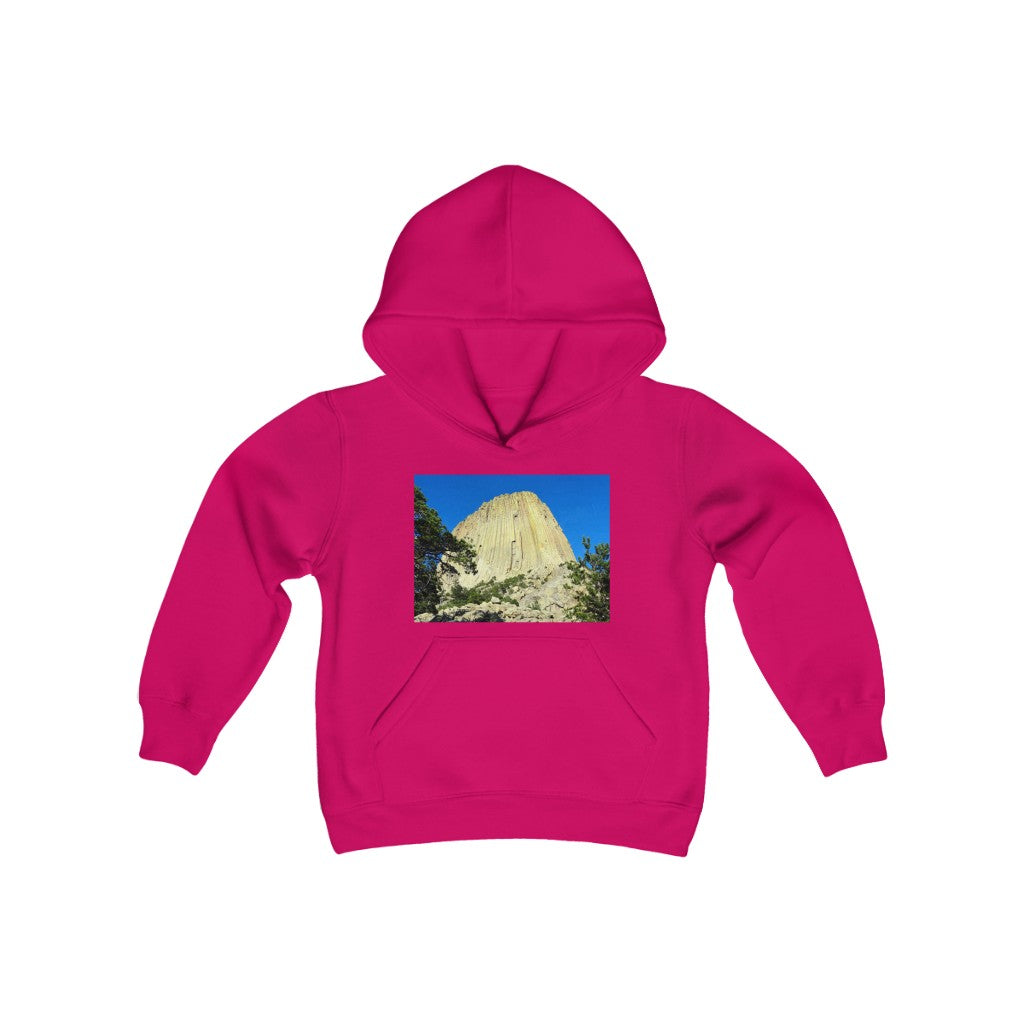 "Reaching Heaven" - Youth Heavy Blend Hooded Sweatshirt - Fry1Productions