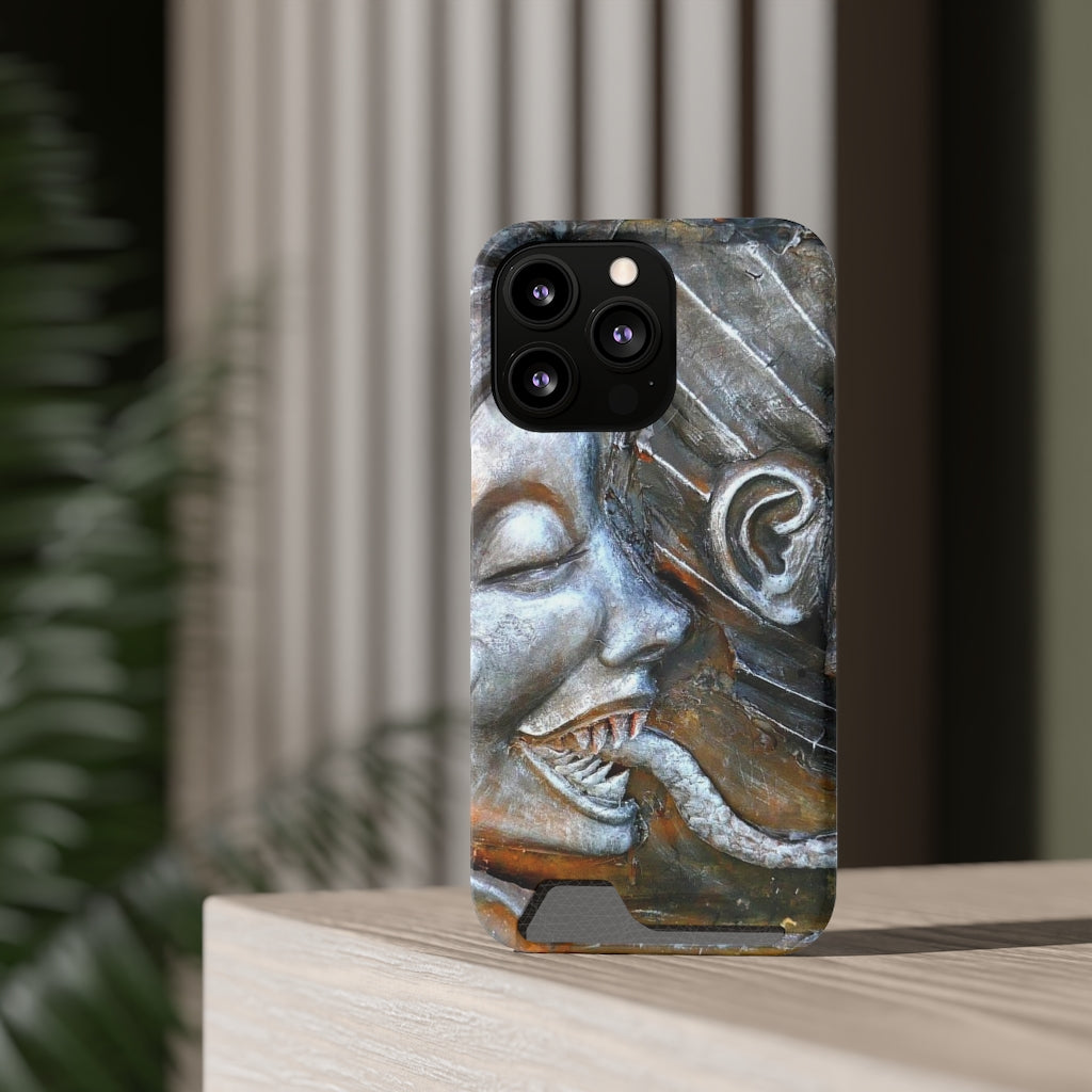 "Snakily Speaking" - Galaxy S22 S21 & iPhone 13 Case With Card Holder - Fry1Productions