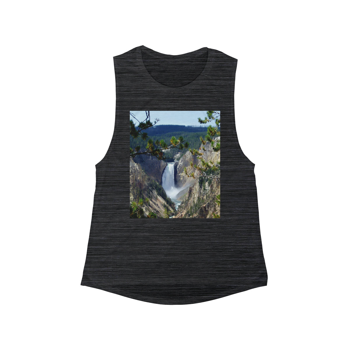 Yellowstone's Splendor - Women's Flowy Scoop Muscle Tank - Fry1Productions
