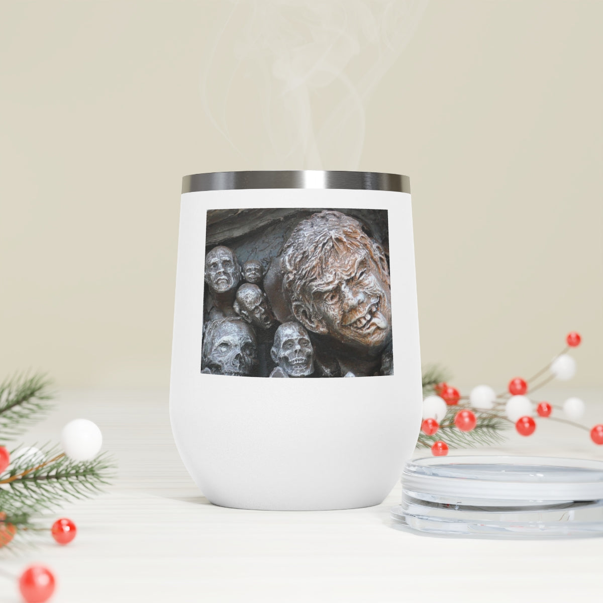 Waiting for the King - 12 oz Insulated Wine Tumbler - Fry1Productions