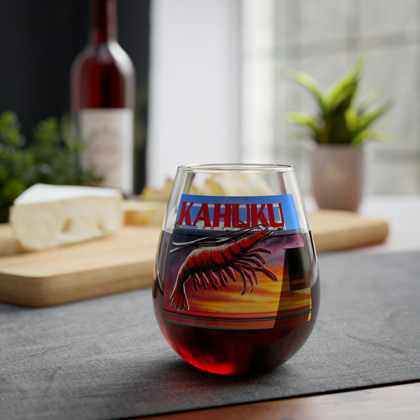 Kahuku Kai - Stemless Wine Glass, 11.75 oz - Fry1Productions