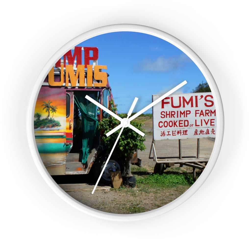 "Kaulana Delights" - 10" Wooden Frame Wall Clock - Fry1Productions