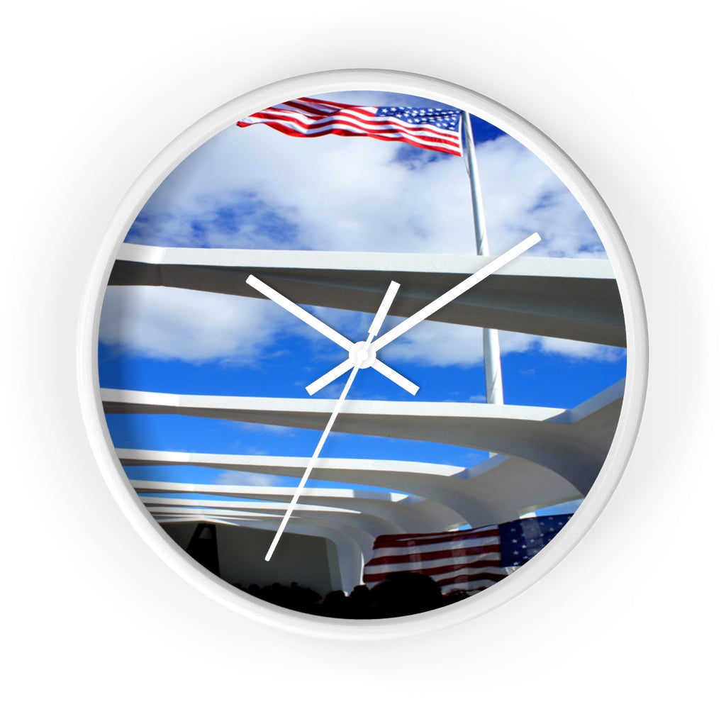 "In Solemn Remembrance Forever" - 10" Wooden Frame Wall Clock - Fry1Productions