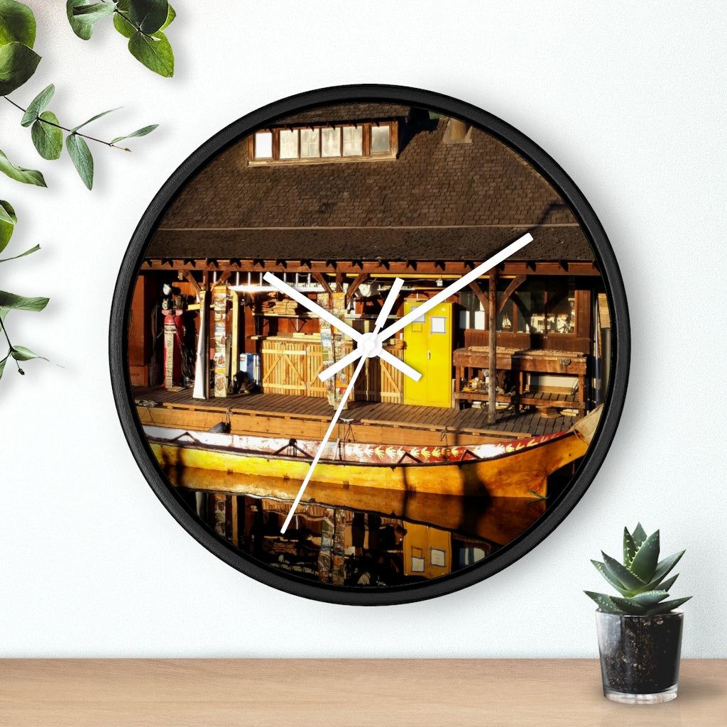 "Q'il'bid Awe" - 10" Wooden Frame Wall Clock - Fry1Productions