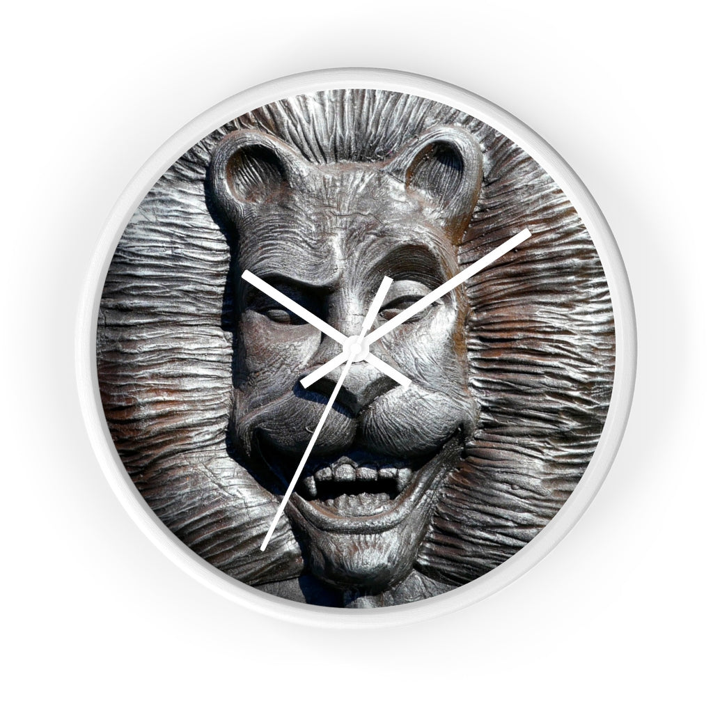 "Lion's Friends Forever " - 10" Wooden Frame Wall Clock - Fry1Productions