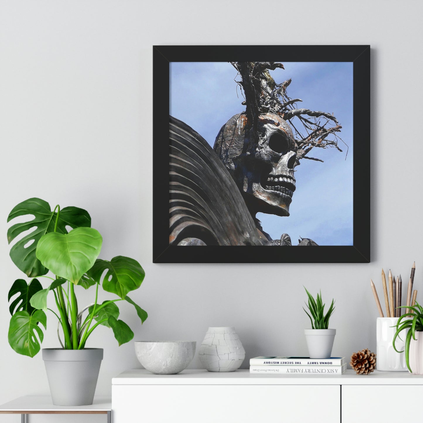 Skull Warrior - Framed Vertical Poster - Fry1Productions