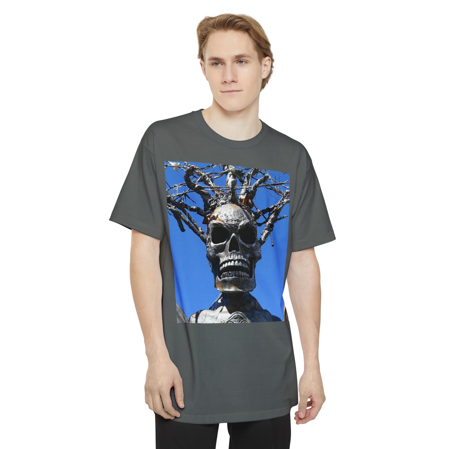 Skull Warrior Stare - Unisex Tall Beefy T-Shirt - Fry1Productions
