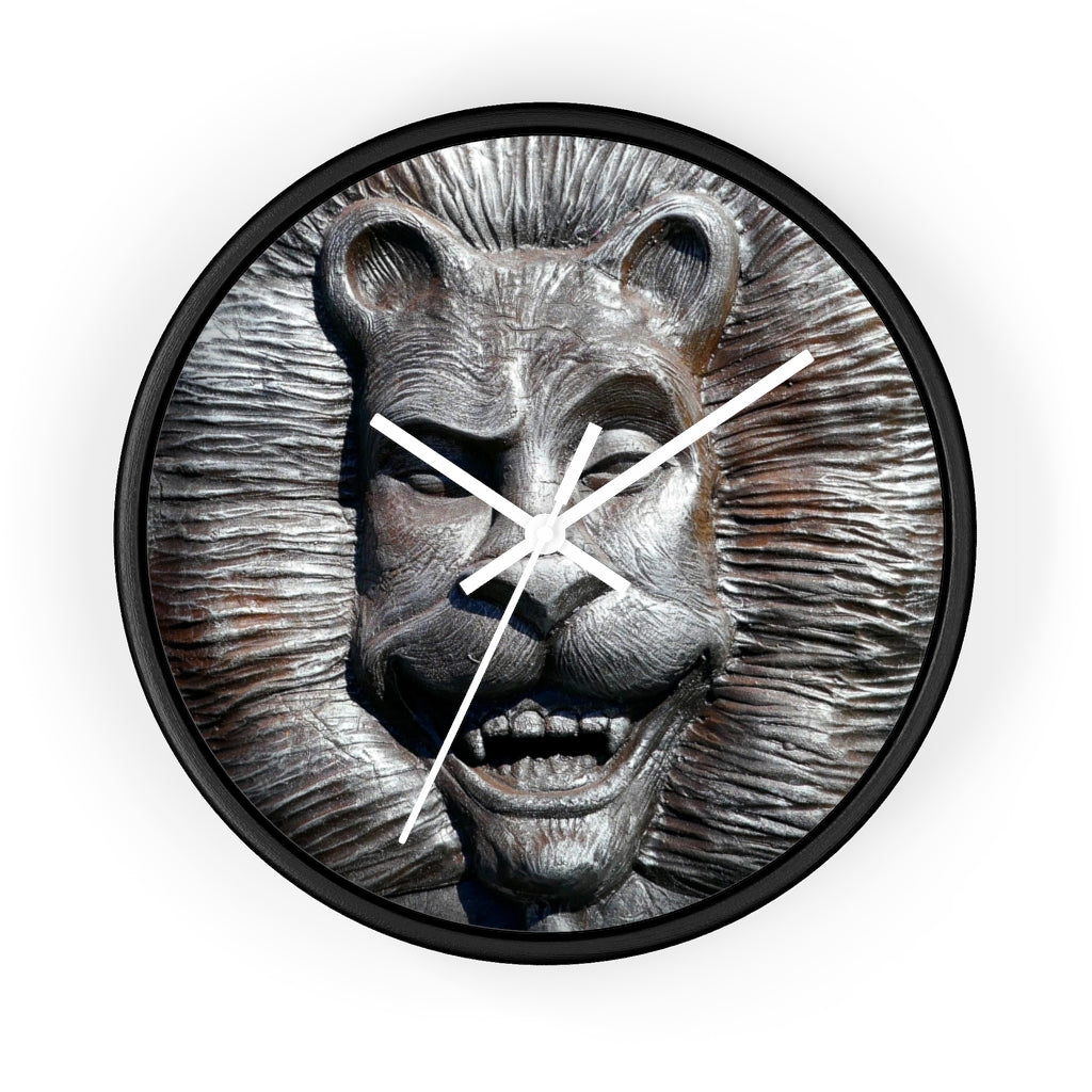 "Lion's Friends Forever " - 10" Wooden Frame Wall Clock - Fry1Productions