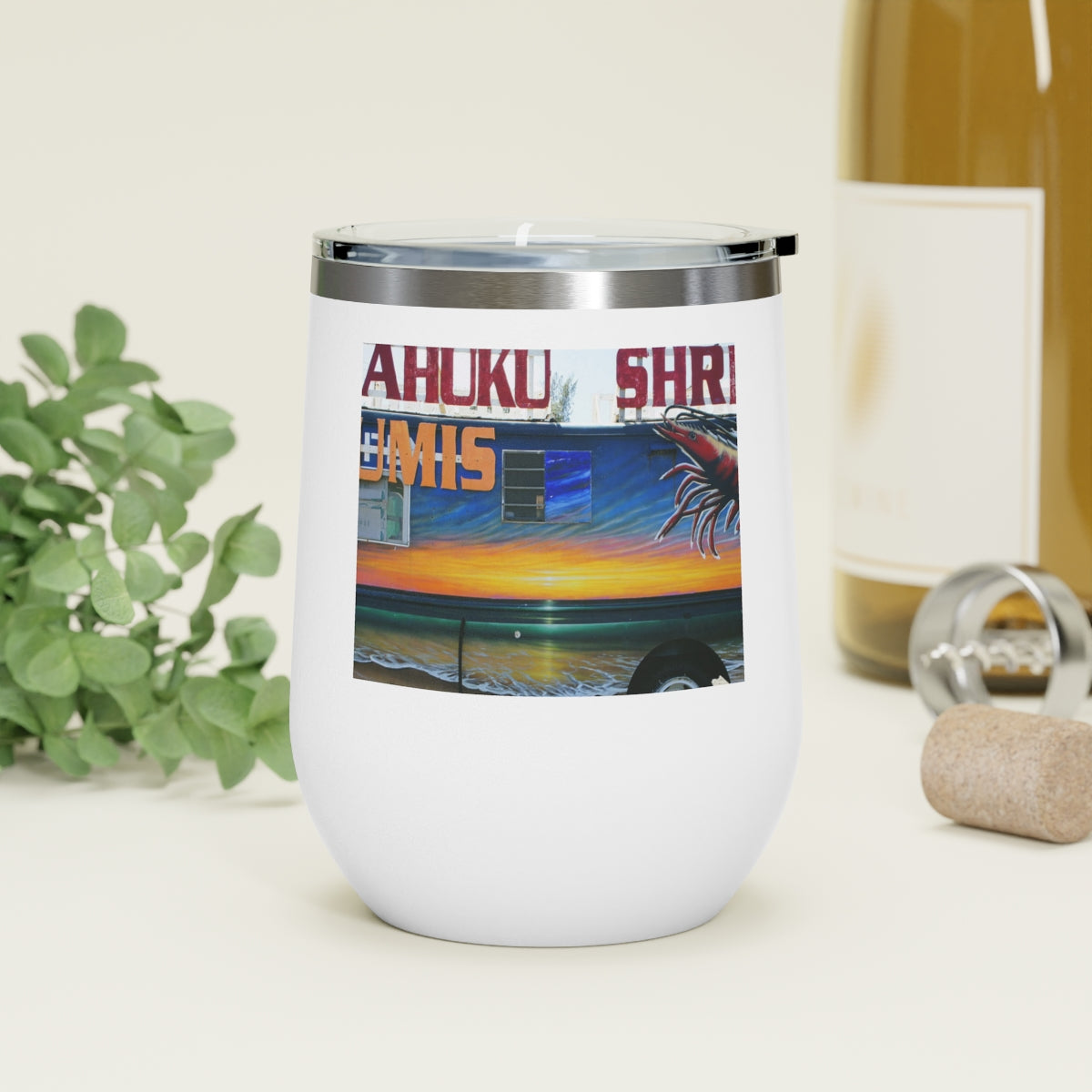 Fumis Aloha - 12 oz Insulated Wine Tumbler - Fry1Productions
