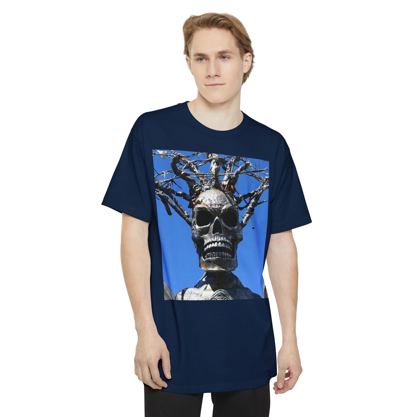 Skull Warrior Stare - Unisex Tall Beefy T-Shirt - Fry1Productions