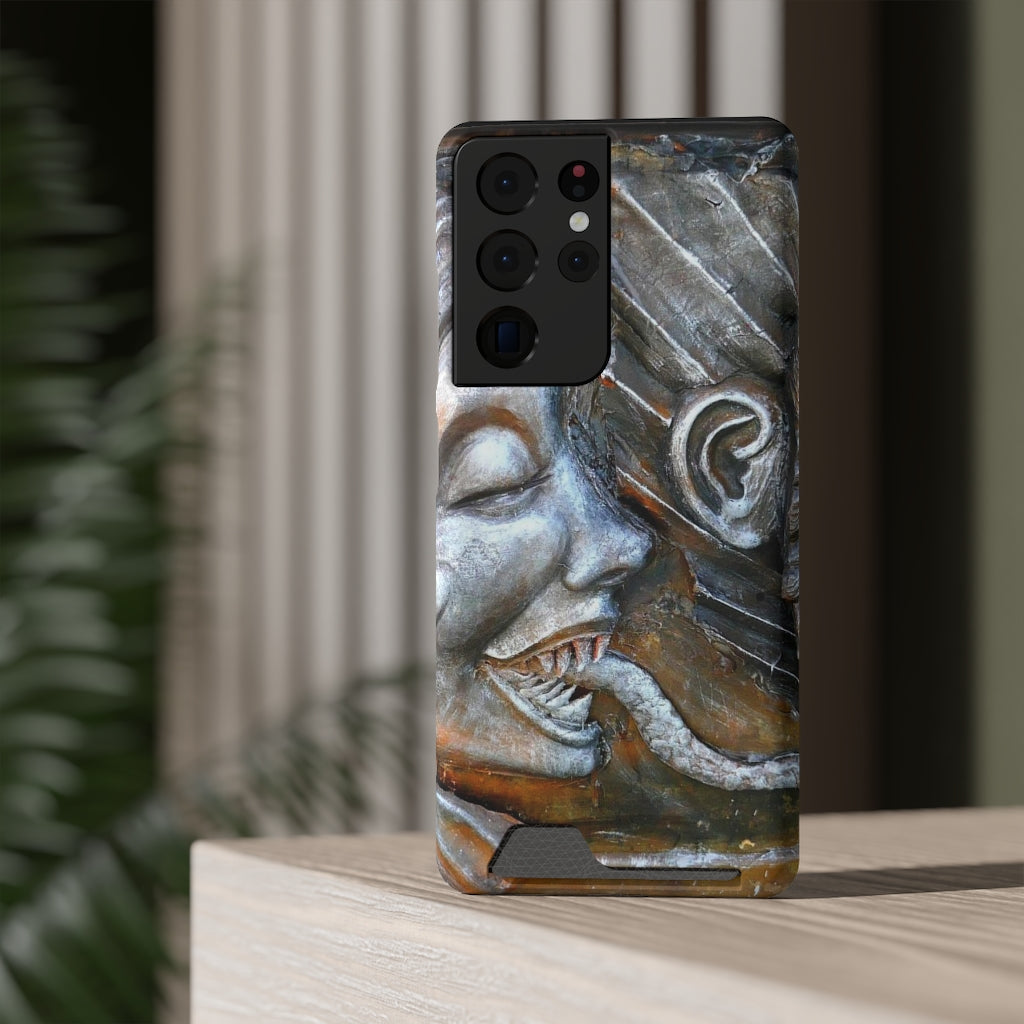 "Snakily Speaking" - Galaxy S22 S21 & iPhone 13 Case With Card Holder - Fry1Productions