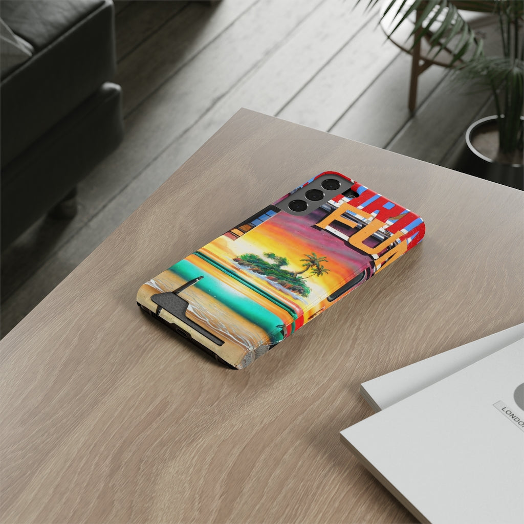 "Island Love" - Galaxy S22 S21 & iPhone 13 Case With Card Holder - Fry1Productions