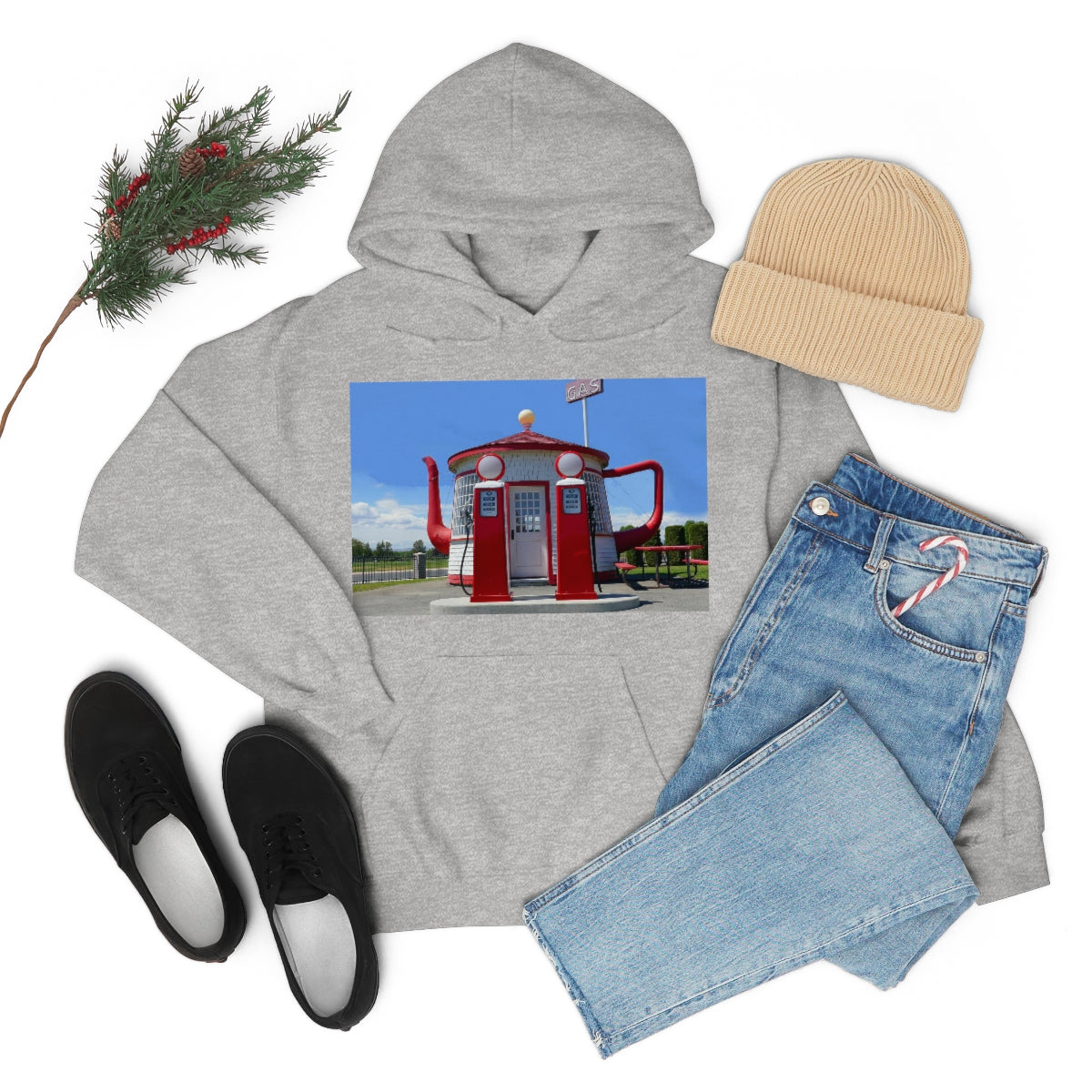 Awesome Teapot Dome Service Station - Unisex Heavy Blend Hooded Sweatshirt - Fry1Productions