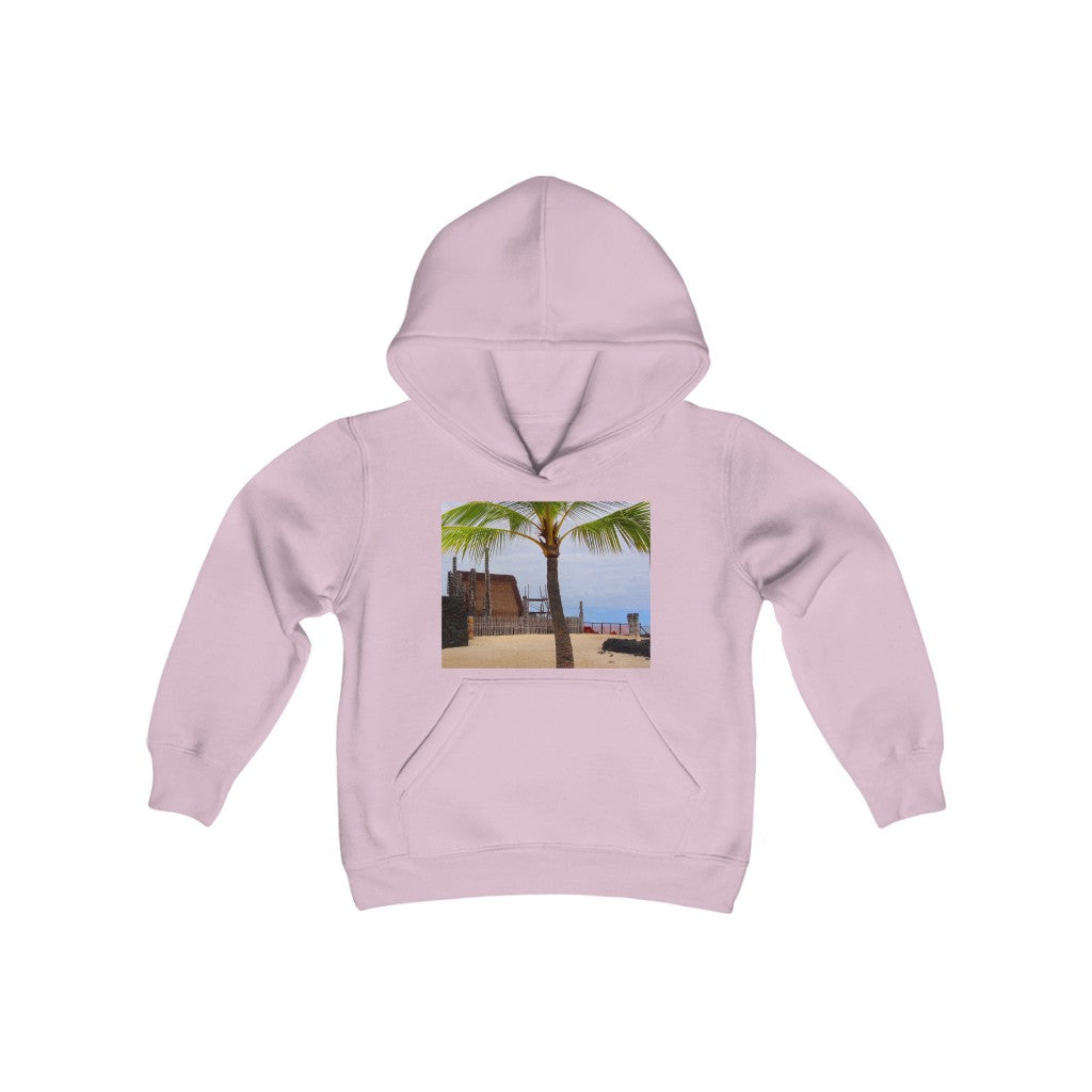 "Florescence Hale O Keawe" - Youth Heavy Blend Hooded Sweatshirt - Fry1Productions