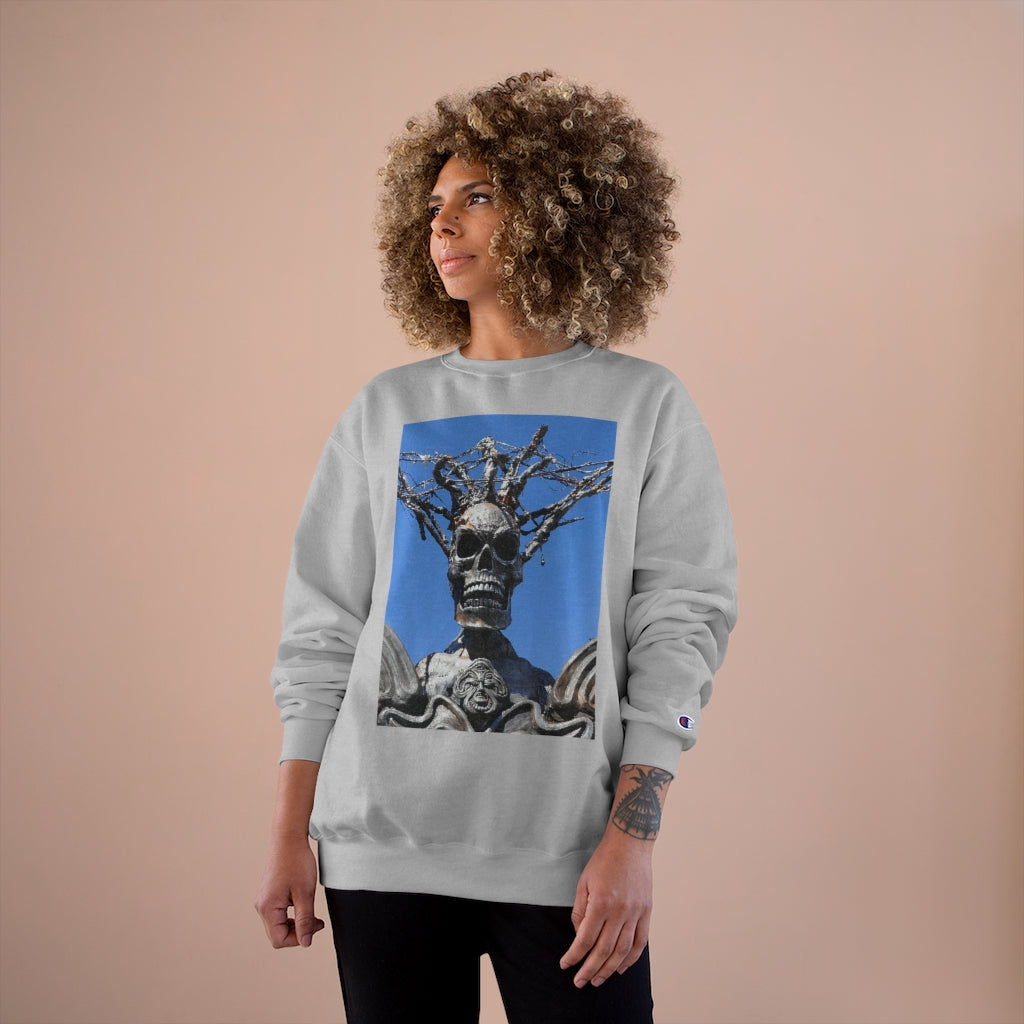 Skull Warrior Stare - Champion Sweatshirt - Fry1Productions