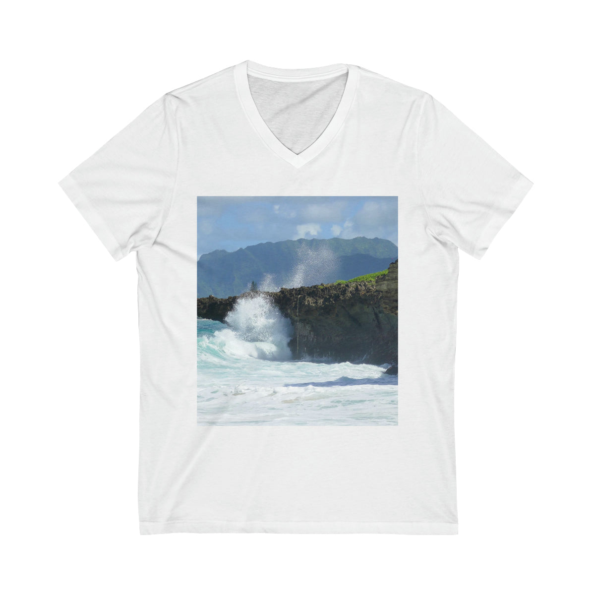 Rockin Surfer's Rope - Unisex Jersey Short Sleeve V-Neck Tee - Fry1Productions